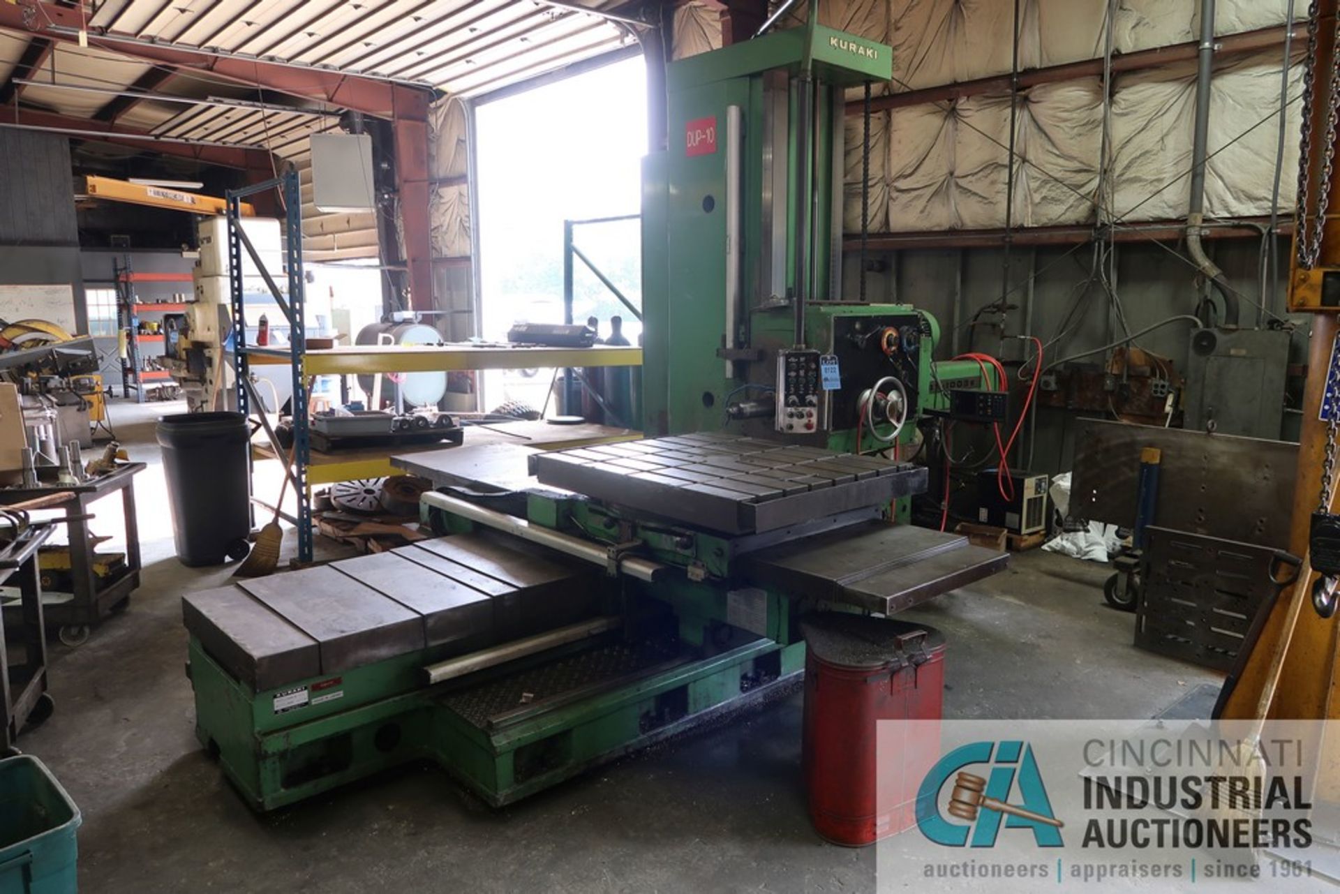 KURAKI MODEL KBT-1003W HORIZONTAL BORING MILL; S/N KK-2198, 41" X 47" ROTATING TABLE, 50 TAPER