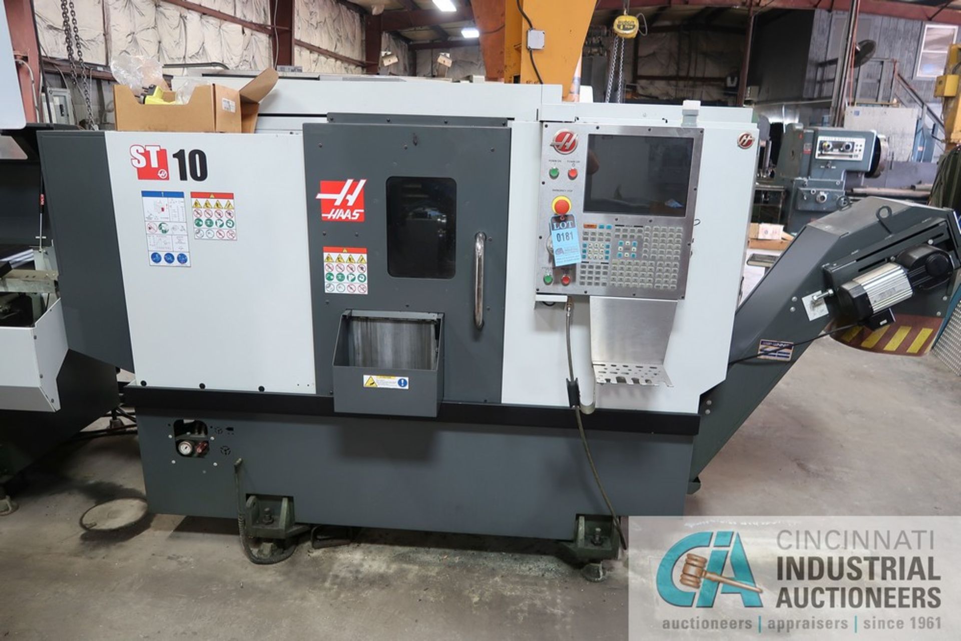 HAAS MODEL ST10 CNC TURNING CENTER; S/N 3108101, COLLET CHUCK, 12-POSITION TURRET, TOOL PRESETTER,
