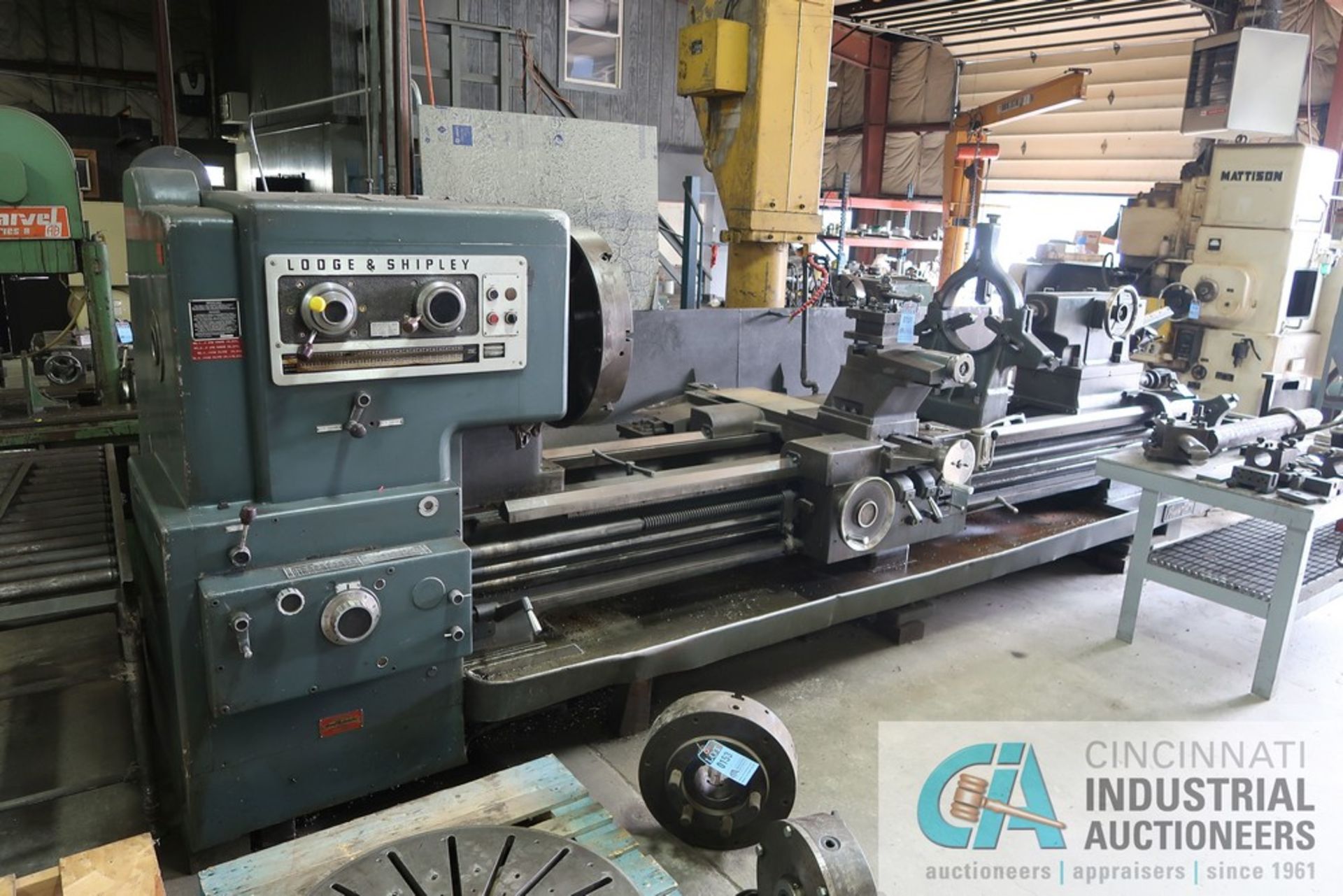 40" X 120" LODGE & SHIPLEY MODEL 3220-32 ENGINE LATHE; S/N 45479, 33-1/4" SWING OVER CR SLIDE, 9-500