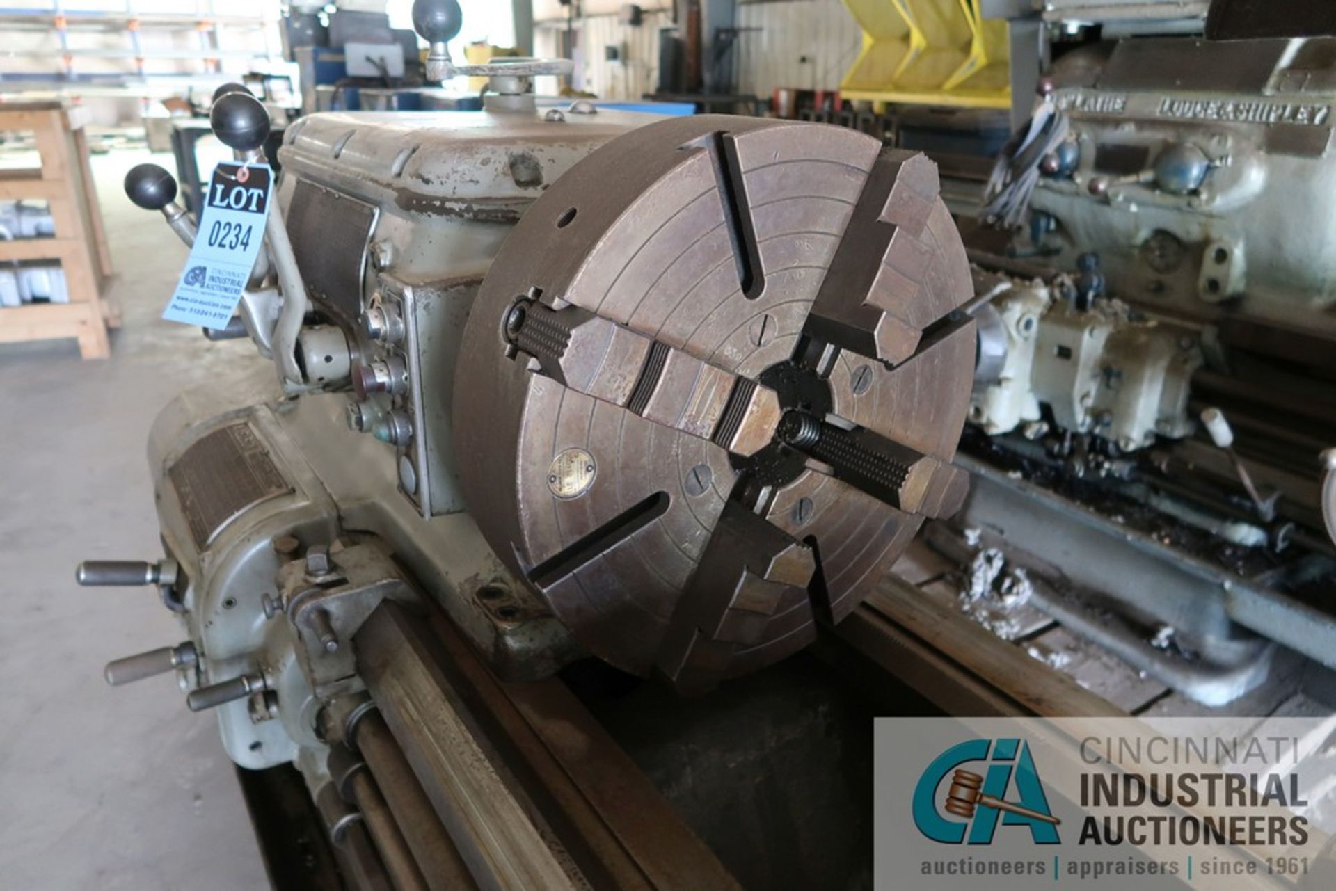 20" X 96" AXELSON ENGINE LATHE; S/N 4608, 2-1/2" SPINDLE HOLE, SPINDLE SPEED 9.5-961 RPM, 18" 4- - Image 6 of 11