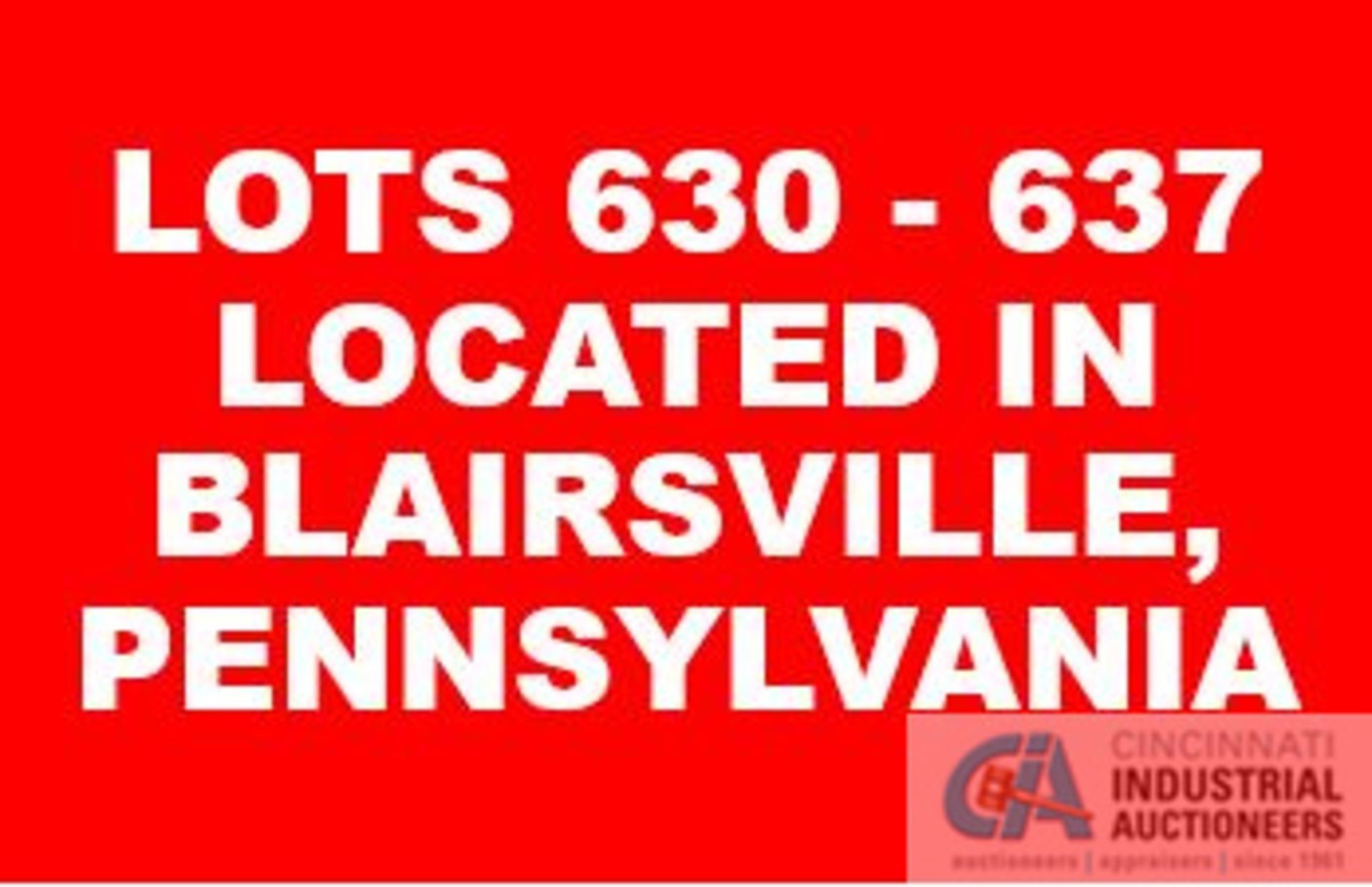 LOTS 630 - 637 LOCATED IN BLAIRSVILLE, PENNSYLVANIA