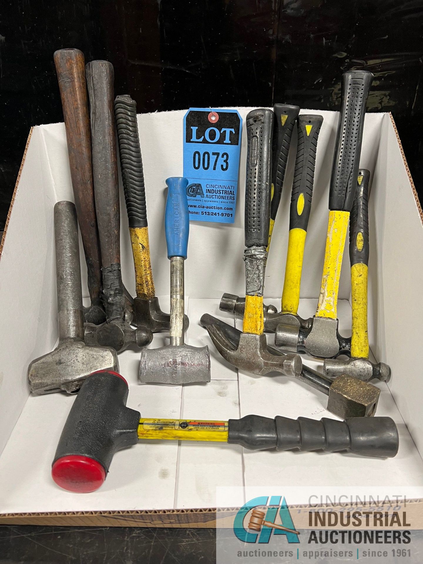 12 ASSORTED HAMMERS AND MALLETS **LOCATED AT 235 FACTORY STREET, LA PORTE, INDIANA 46350**