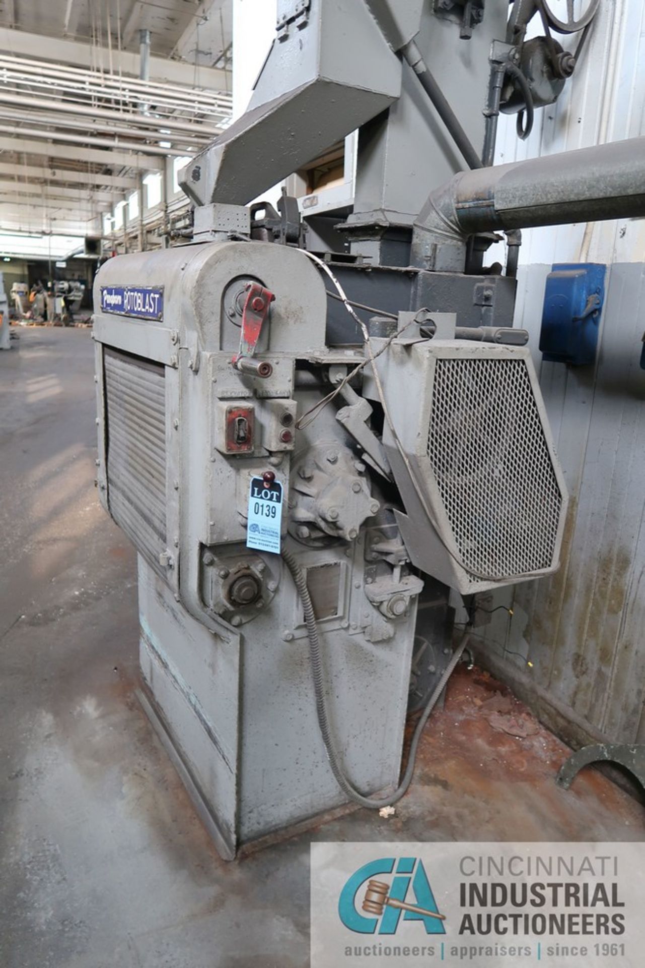24" DIAMETER X 24" WIDE PANGBORN ROTOBLAST; S/N 11/2GNR-62411, 3 HP, WITH DUST COLLECTOR - Image 8 of 10