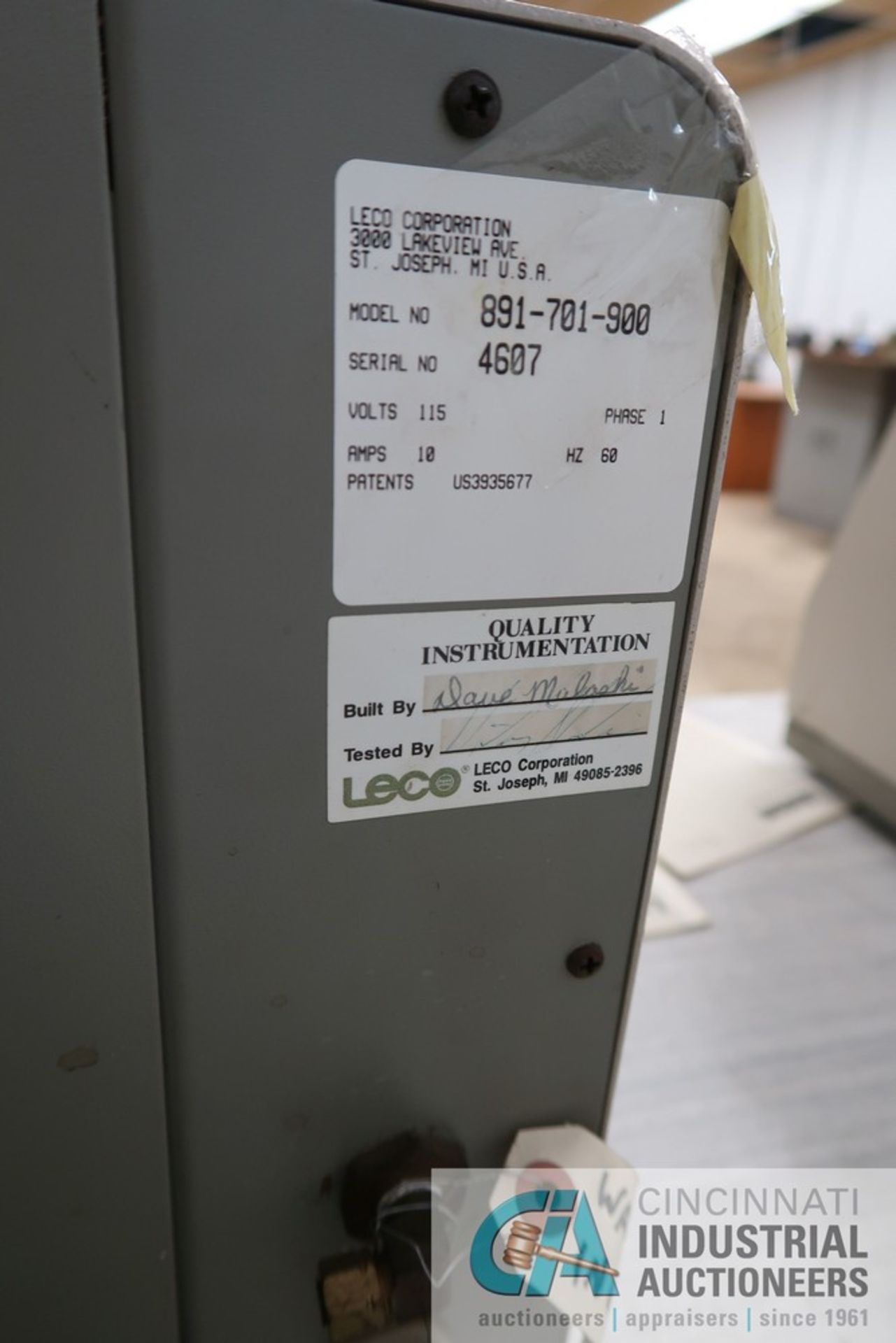 LECO MODEL 891-701-900 VP-160 VARIABLE SPEED POLISHING / GRINDING MACHINE; S/N 4607, WITH AP-60 - Image 5 of 6