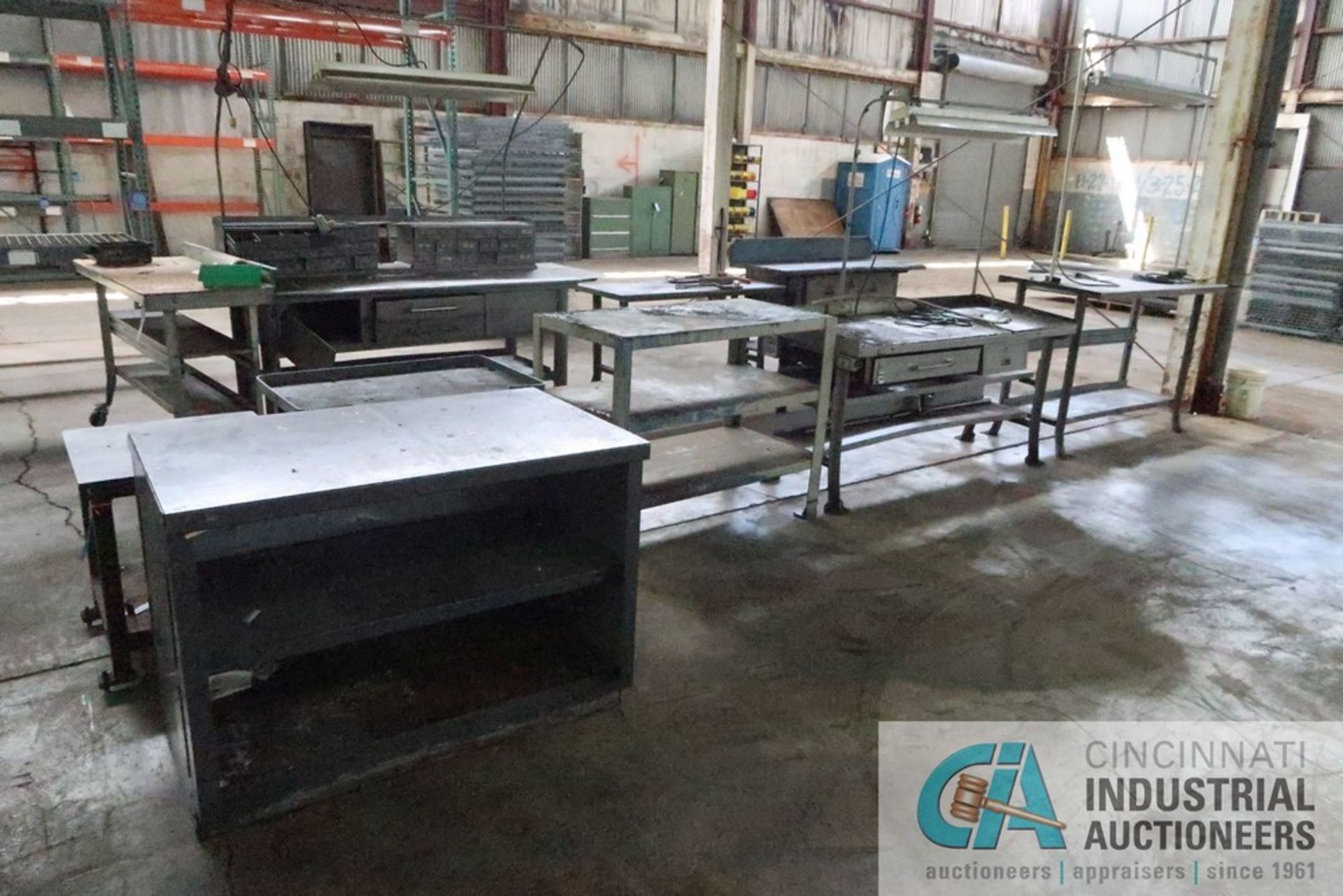 STEEL TABLES AND CABINETS