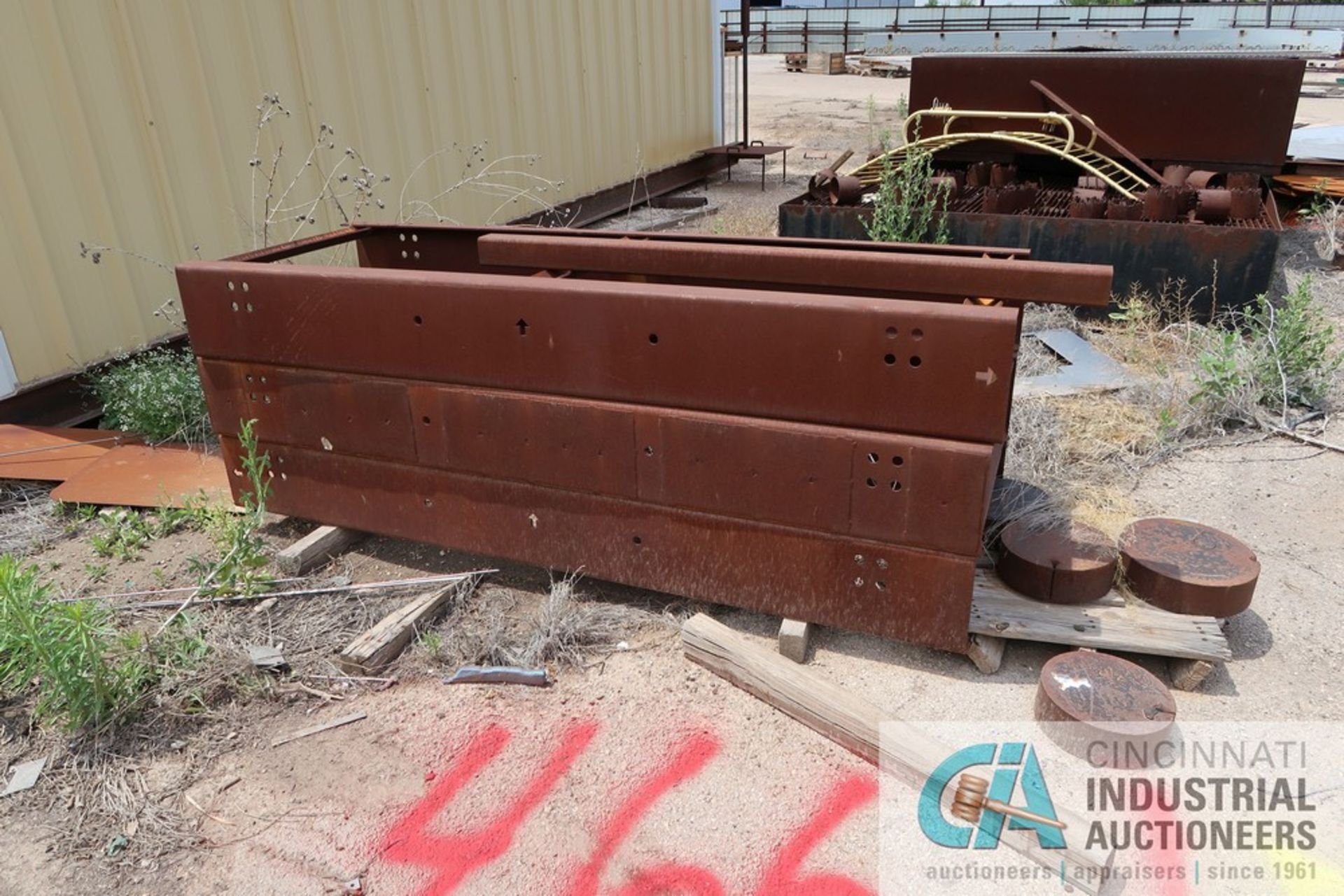 (LOT) (2) BURN TABLES AND SCRAP METAL (OUTLINED IN RED PAINT) - Image 2 of 3