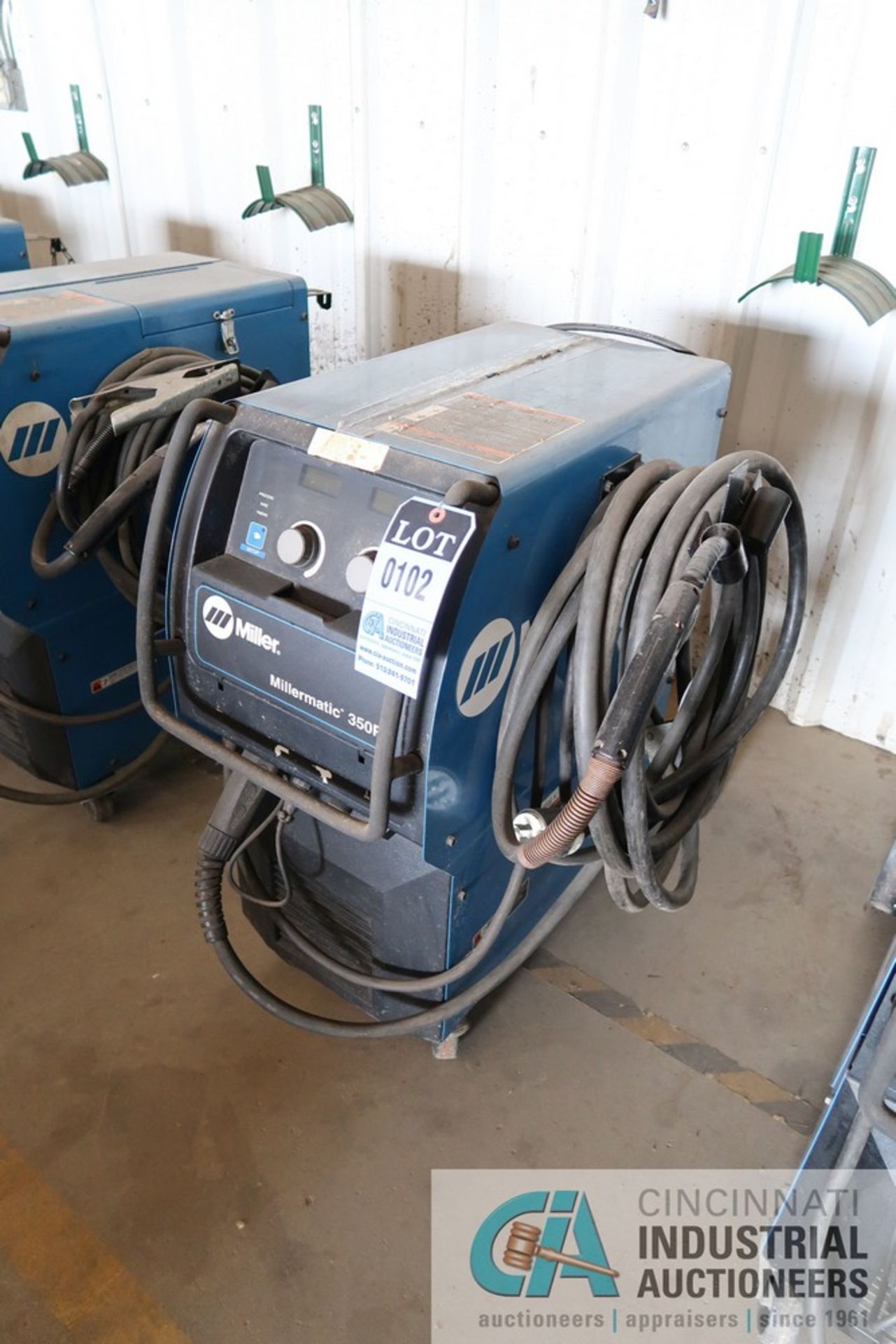 MILLER MODEL MILLERMATIC 350P MIG WELDING POWER SOURCE S/N MB310556N WITH BUILT IN WIRE FEEDER AND - Image 2 of 4