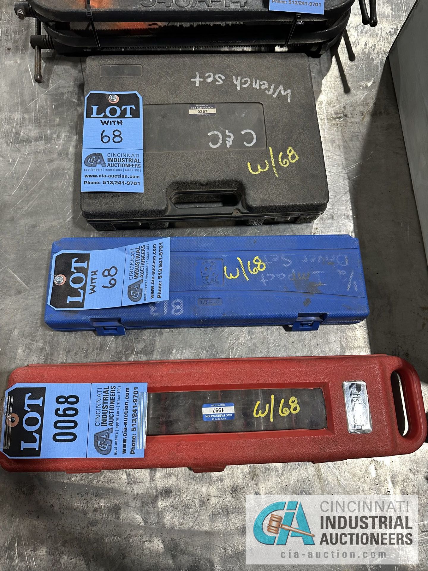 (LOT) (3) CASES MISCELLANOUS SOCKETS AND WRENCHES