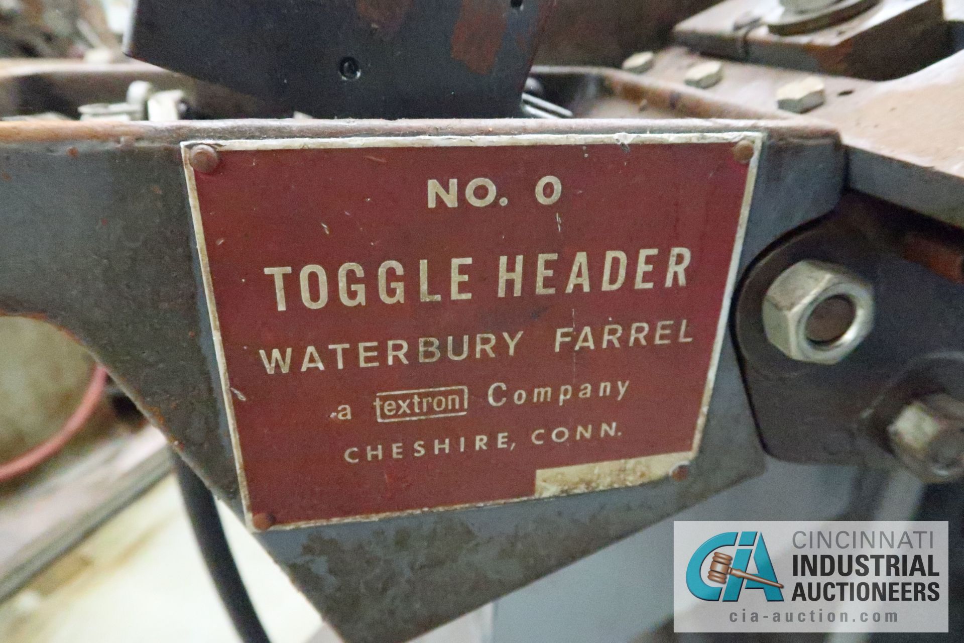 1/8" WATERBURY FARREL MODEL O DSSD TOGGEL HEADER; S/N 224033, 1/8" WIRE DIAMETER, 1" SHANK LENGTH, - Image 10 of 12