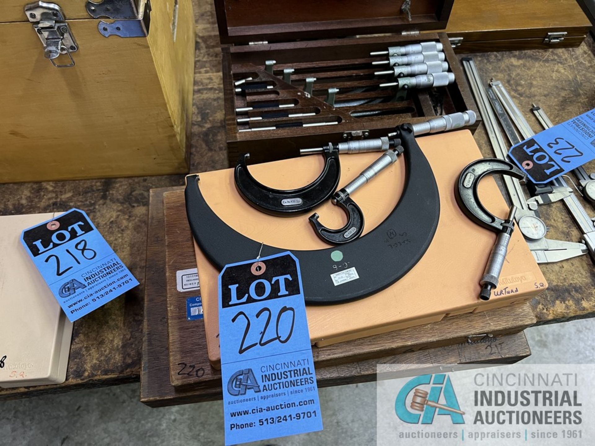 VARIOUS SIZE MICROMETERS **LOCATED AT 9150 PROSPECT STREET, INDIANAPOLIS, IN 46239 - REMOVAL BY