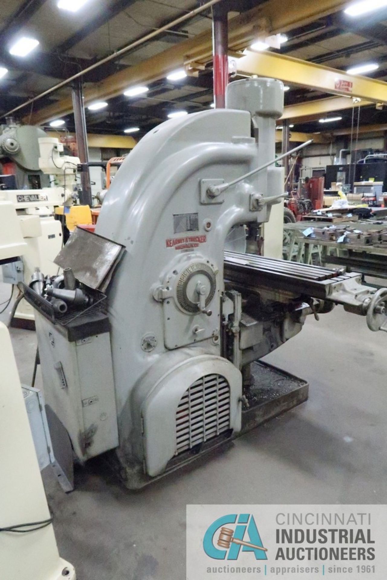 15 HP KEARNEY AND TRECKER MODEL 3CK VERTICAL MILL; S/N 6-6721, 64" X 15" TABLE, SPINDLE SPEED 15-1, - Image 2 of 10