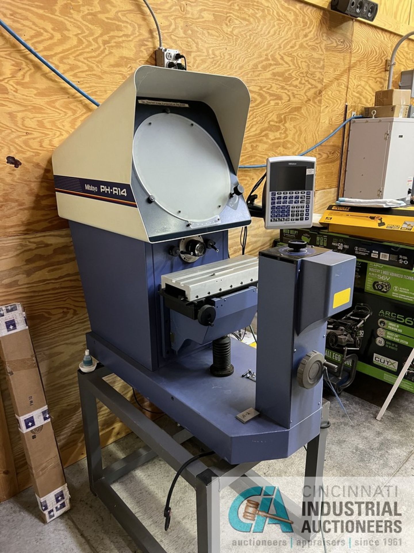 14" MITUTOYO MODEL PH-A14 OPTICAL COMPARATOR WITH DRO; S/N 709019, WITH CABINET AND ACCESSORIES ** - Image 2 of 10