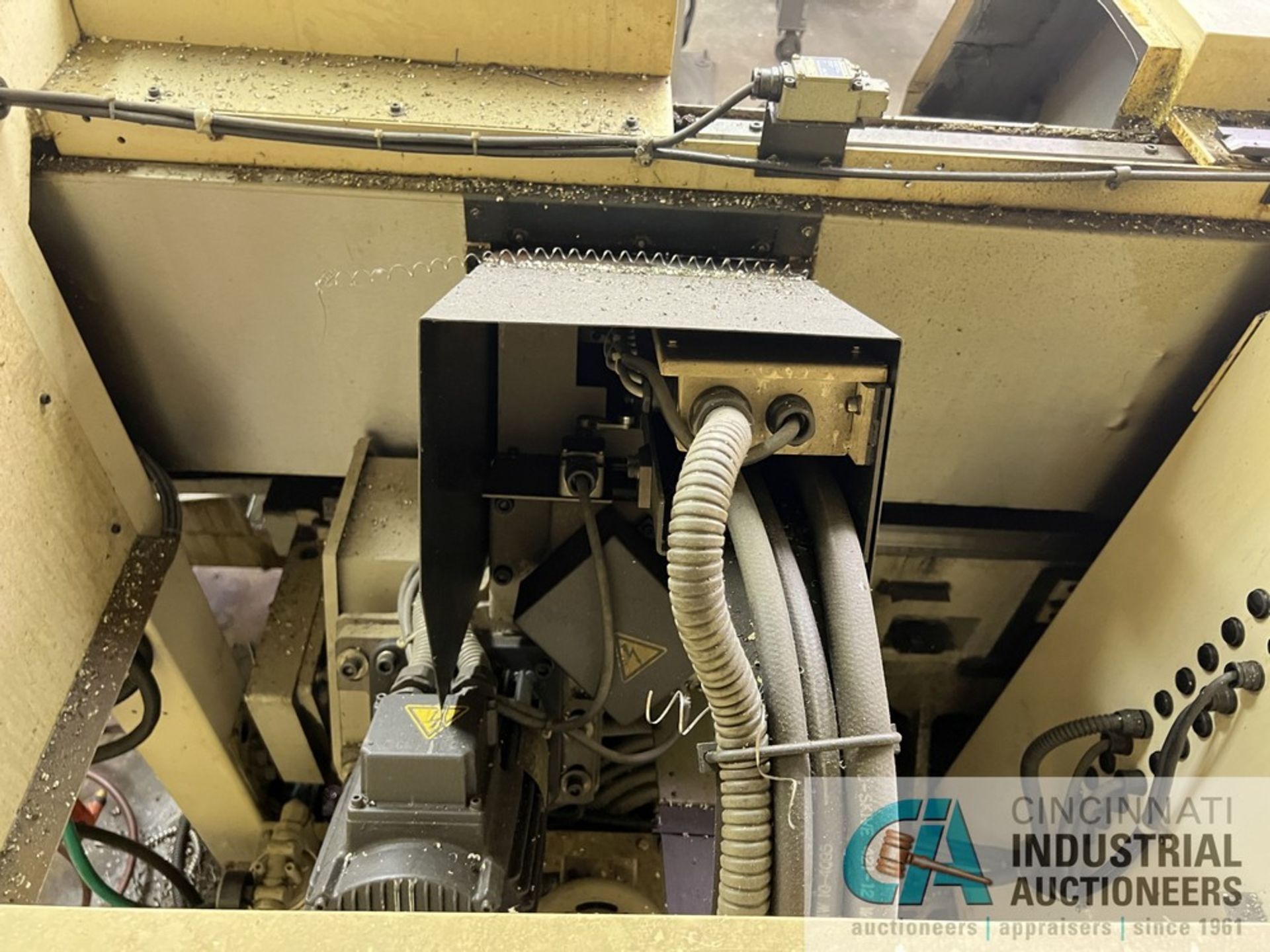 OKUMA MODEL LN08 CNC TURNING CENTER; S/N D315, 12-TOOL TURRET, COLLET NOSE, OKUMA NC CONTROL, FOOT - Image 13 of 14