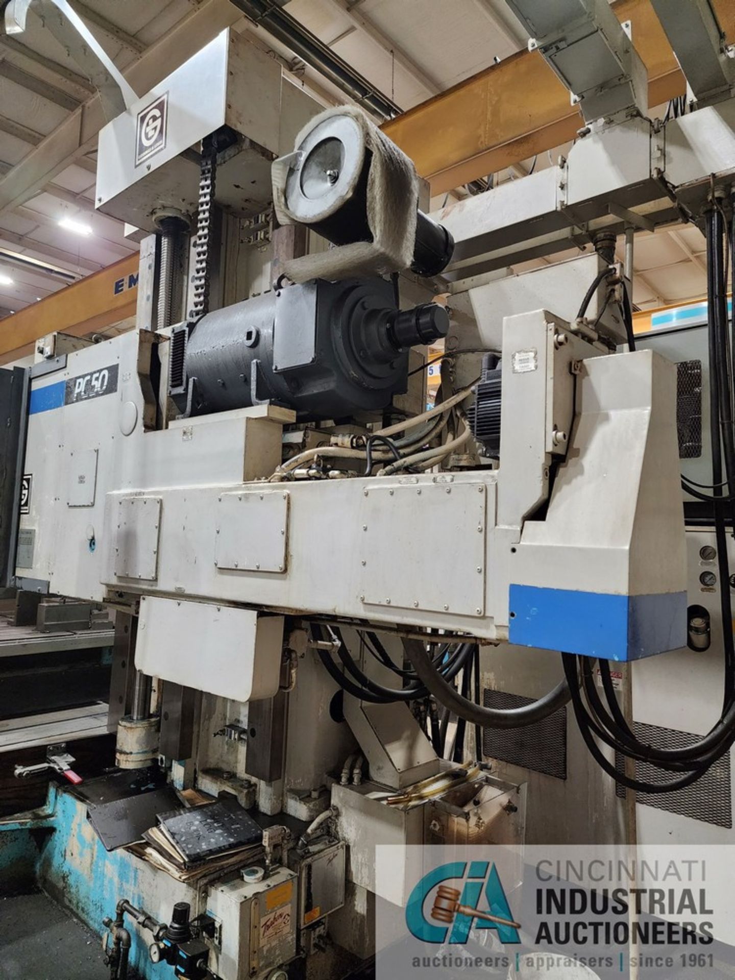 5" GIDDINGS AND LEWIS MODEL PC50 CNC HORIZONTAL BORING MILL; S/N 450-192, MACHINE NO. M02, NEW SERVO - Image 5 of 15