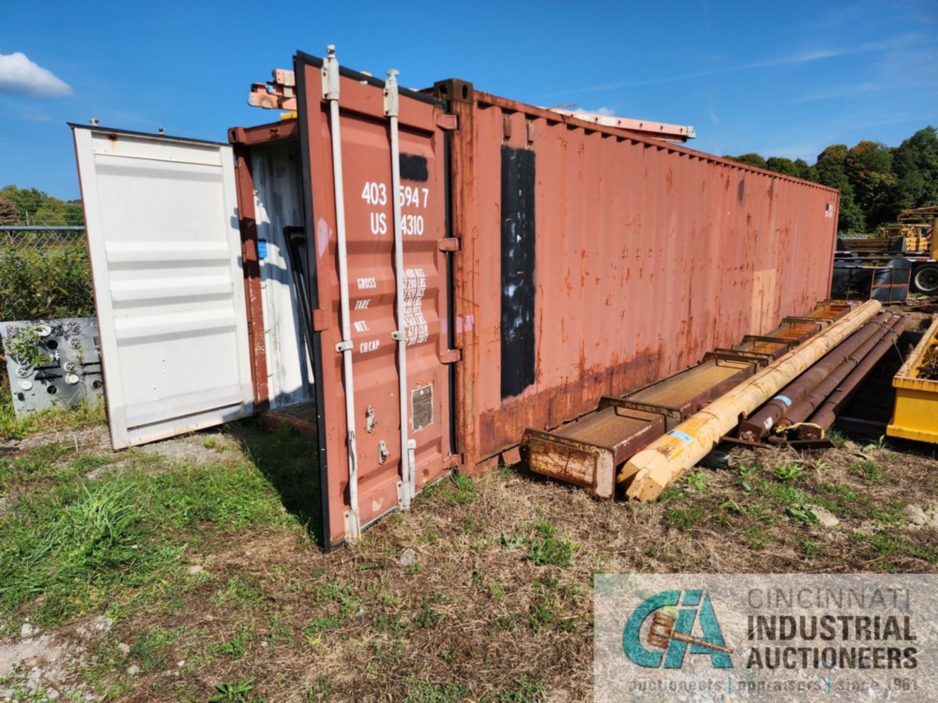 8' X 40' TYPE HDM-1AA-4530 CON-X CONTAINER **NOTE - DELAYED REMOVAL - TBD**
