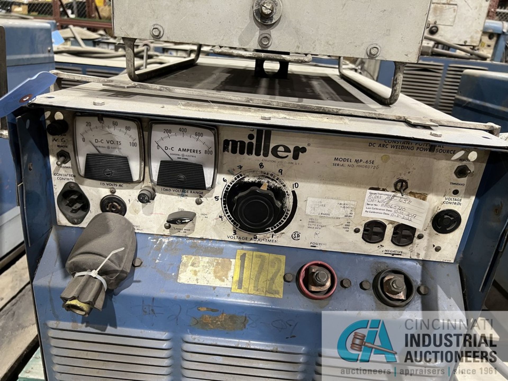 650 AMP MILLER MP-65E WELDER; S/N HH060720, W/ MILLER MO-395 RESISTANCE GRID **For convenience, - Image 2 of 3