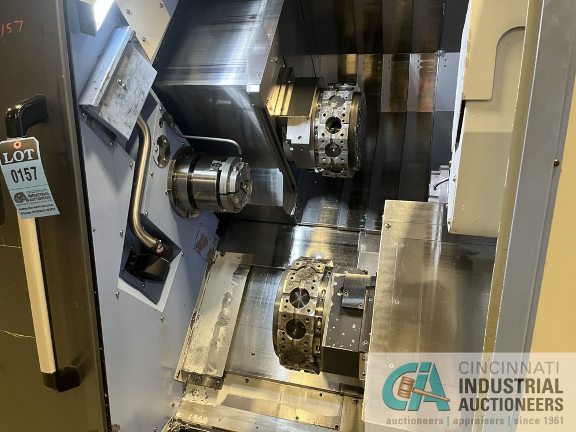 DOOSAN MODEL TT1800SY DUAL SPINDLE LIVE TOOL CNC LATHE; S/N ML0177-000927 (NEW 6/2016), DISTANCE - Image 5 of 19