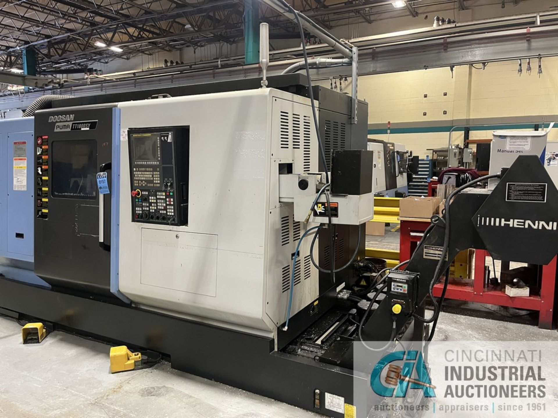DOOSAN MODEL TT1800SY DUAL SPINDLE LIVE TOOL CNC LATHE; S/N ML0177-000927 (NEW 6/2016), DISTANCE - Image 2 of 19