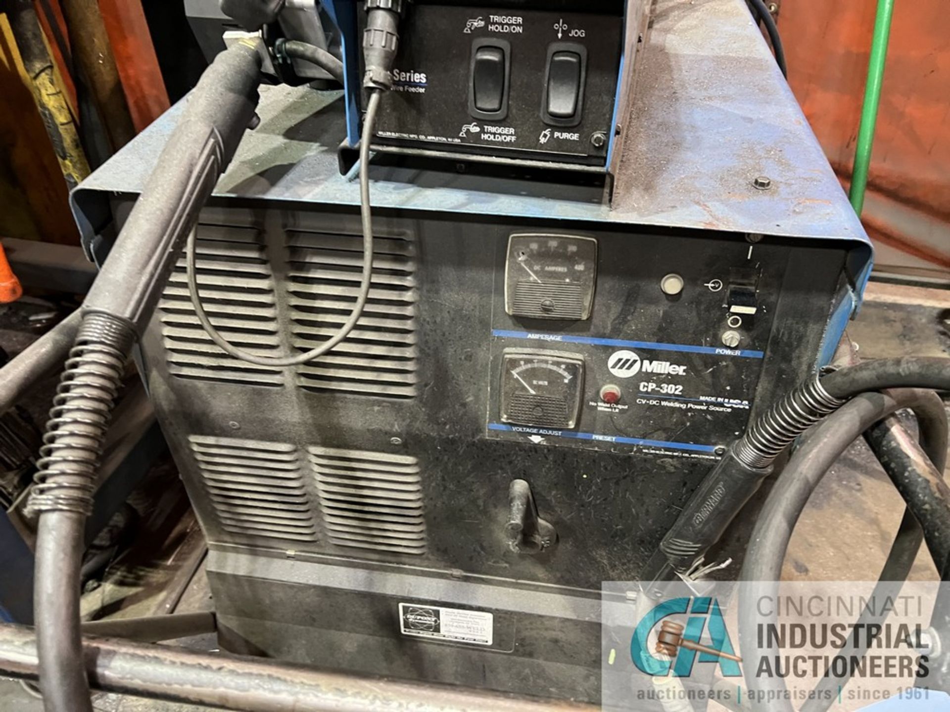 300-AMP MILLER MODEL CP-302 WELDER W/ 70 SERIES WIRE FEED - Image 3 of 6