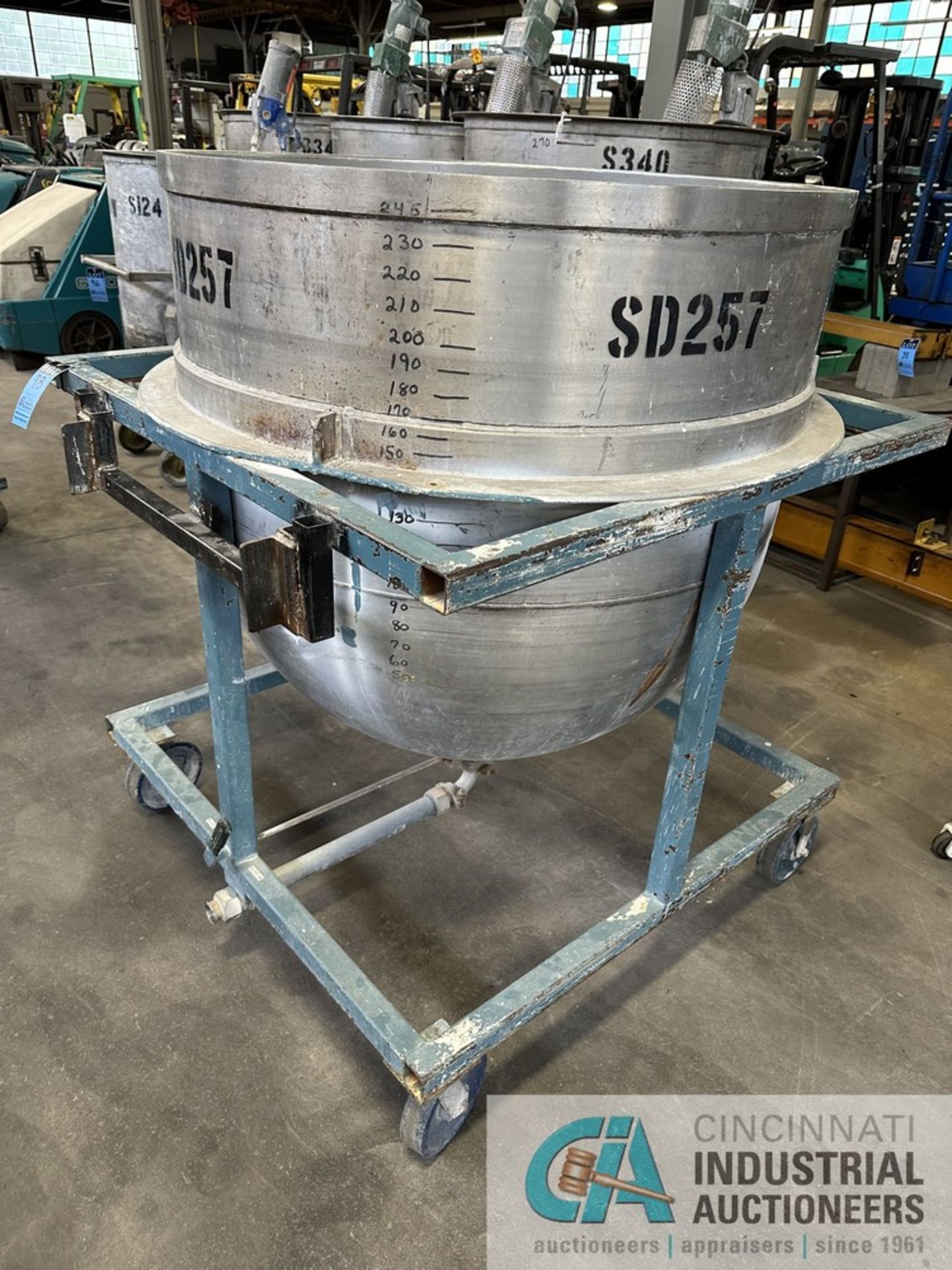 245 GALLON STAINLESS STEEL PORTABLE MIXING BOWL - Image 2 of 3