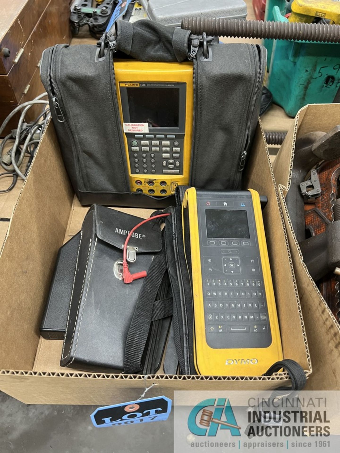 DYMO AND FLUKE ELECTRIC CALIBRATORS AND METERS
