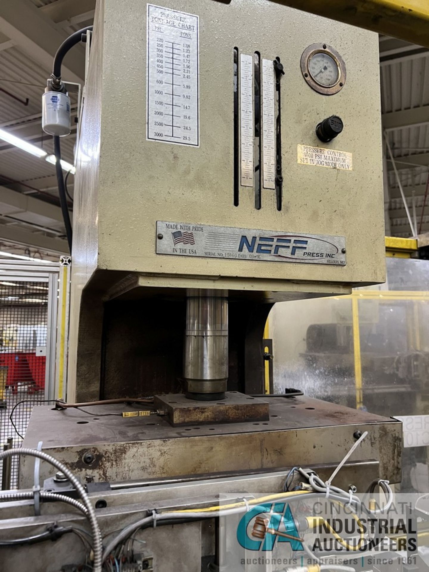 ABACUS AUTOMATION MODEL 2572 HEAT SET PRESS LINE; S/N 01459, CONSISTING OF NEFF HEATED PLATEN PRESS; - Image 8 of 13