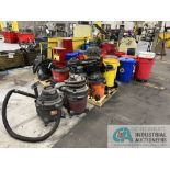 ASSORTEMENT OF SHOP VACUUMS AND TRASH CANS