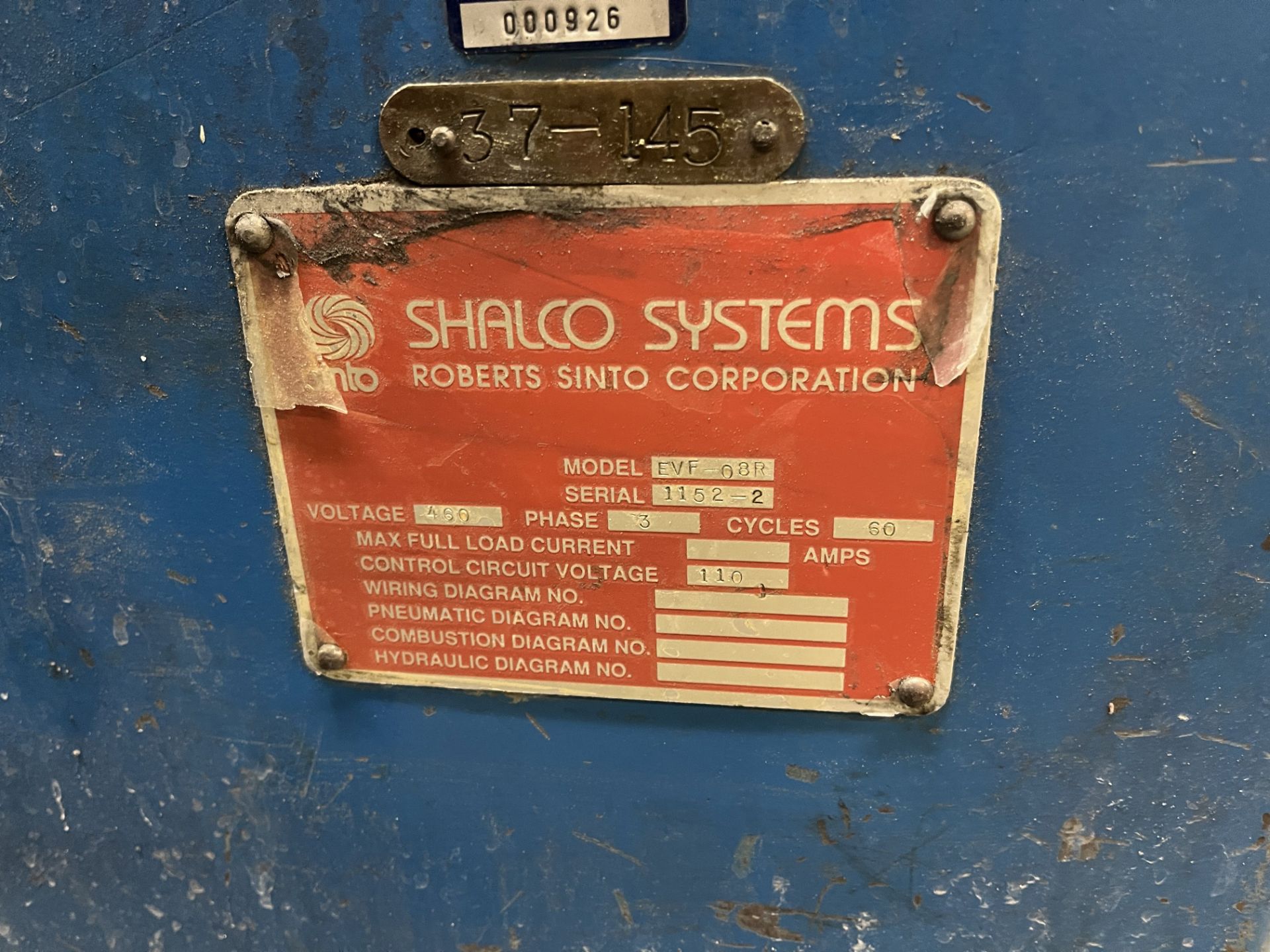 SHALCO SYSTEMS MODEL EVF-08R VIBRATORY PARTS FINISHER; S/N 1152-2, 5 CUBIC FOOT, FULL ENCLOSURE, - Image 11 of 11