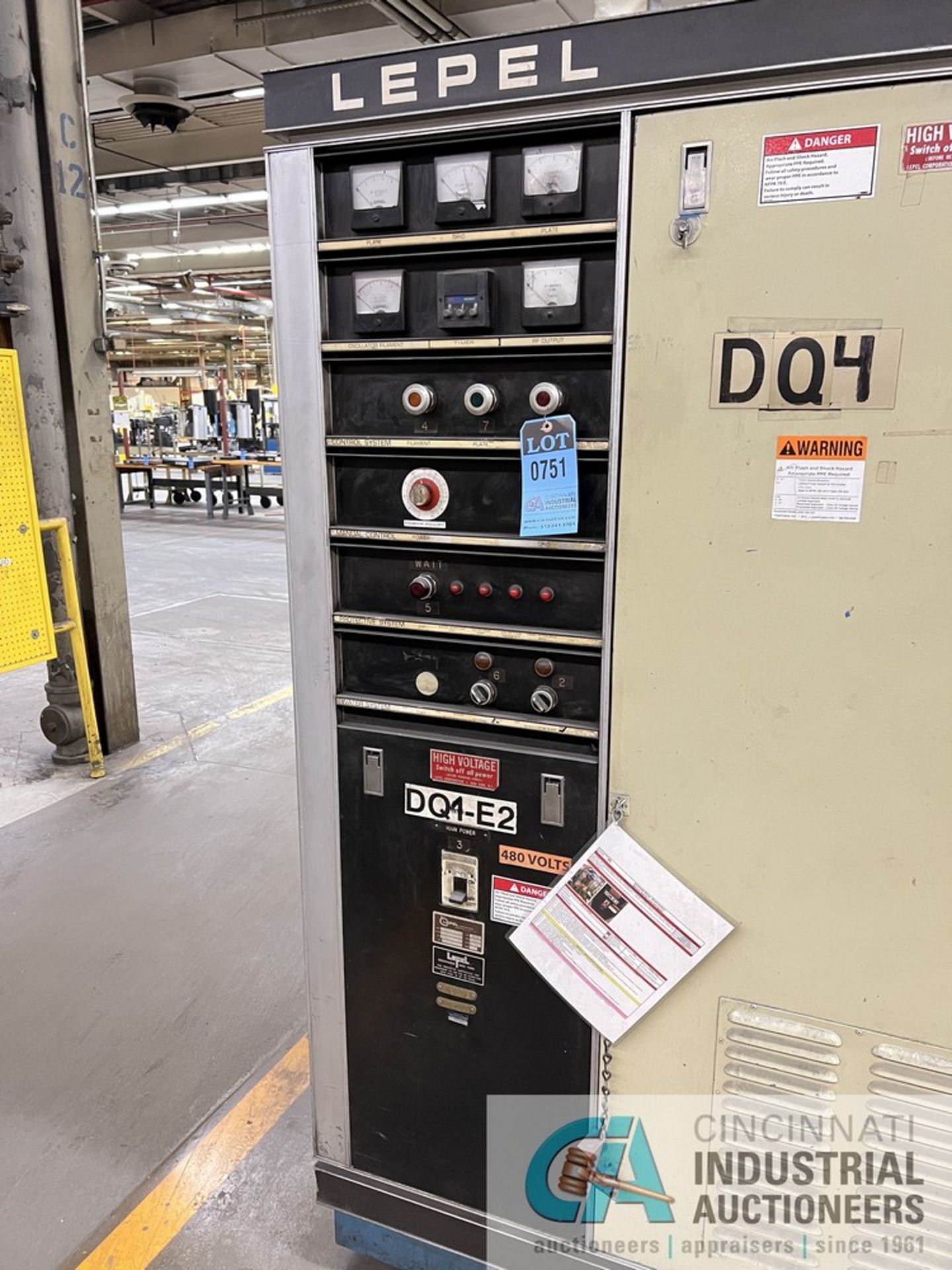 240 KVA LEPEL MDOEL T-100-3-KC-TL INDUCTION HEATER; S/N 8802T52, TYPE T ...