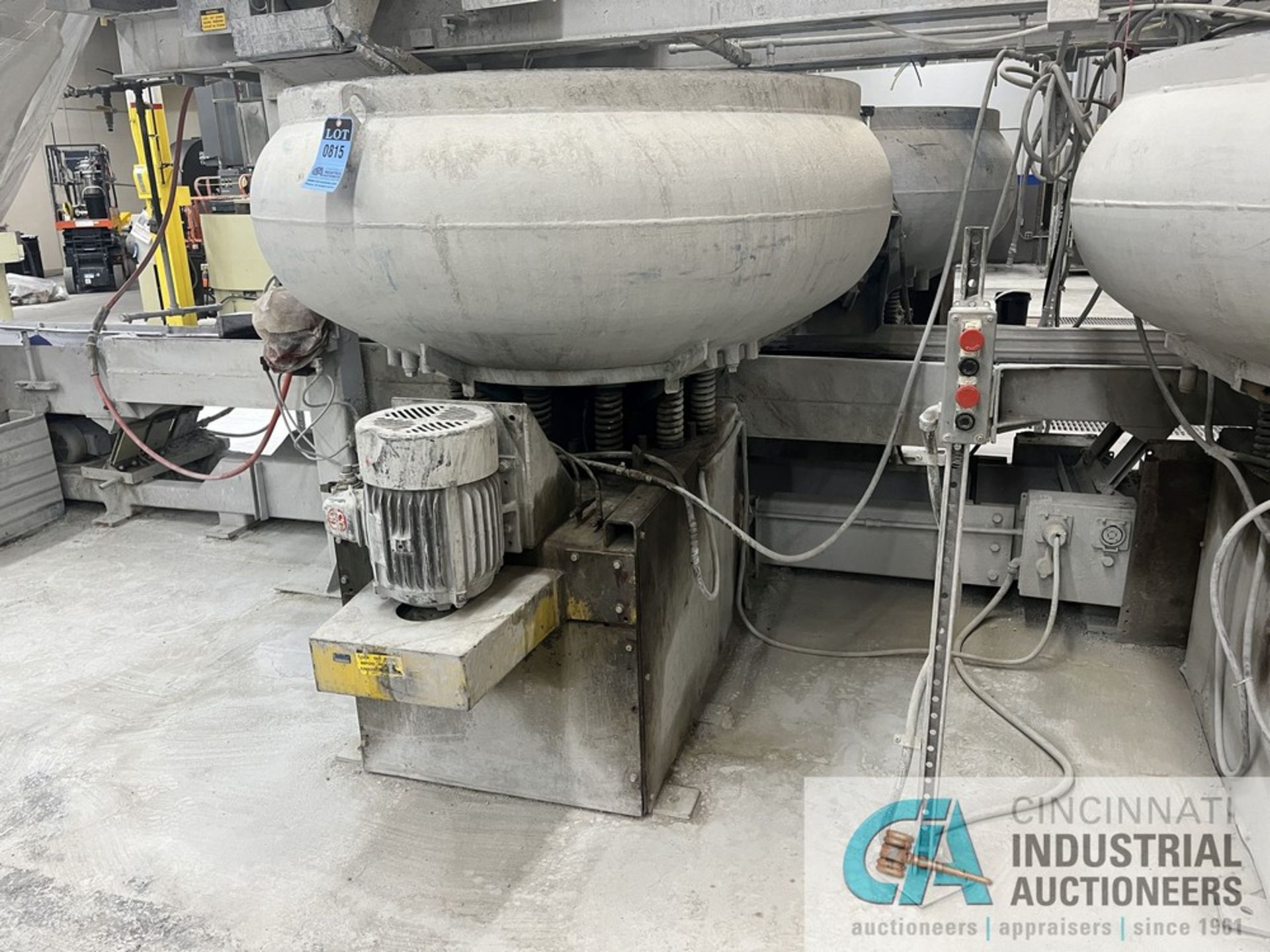 56" DIAMETER / 23 CUBIC FOOT ALMCO VIBRATORY FINISHING BOWL **SUBJECT TO OVERALL BID**