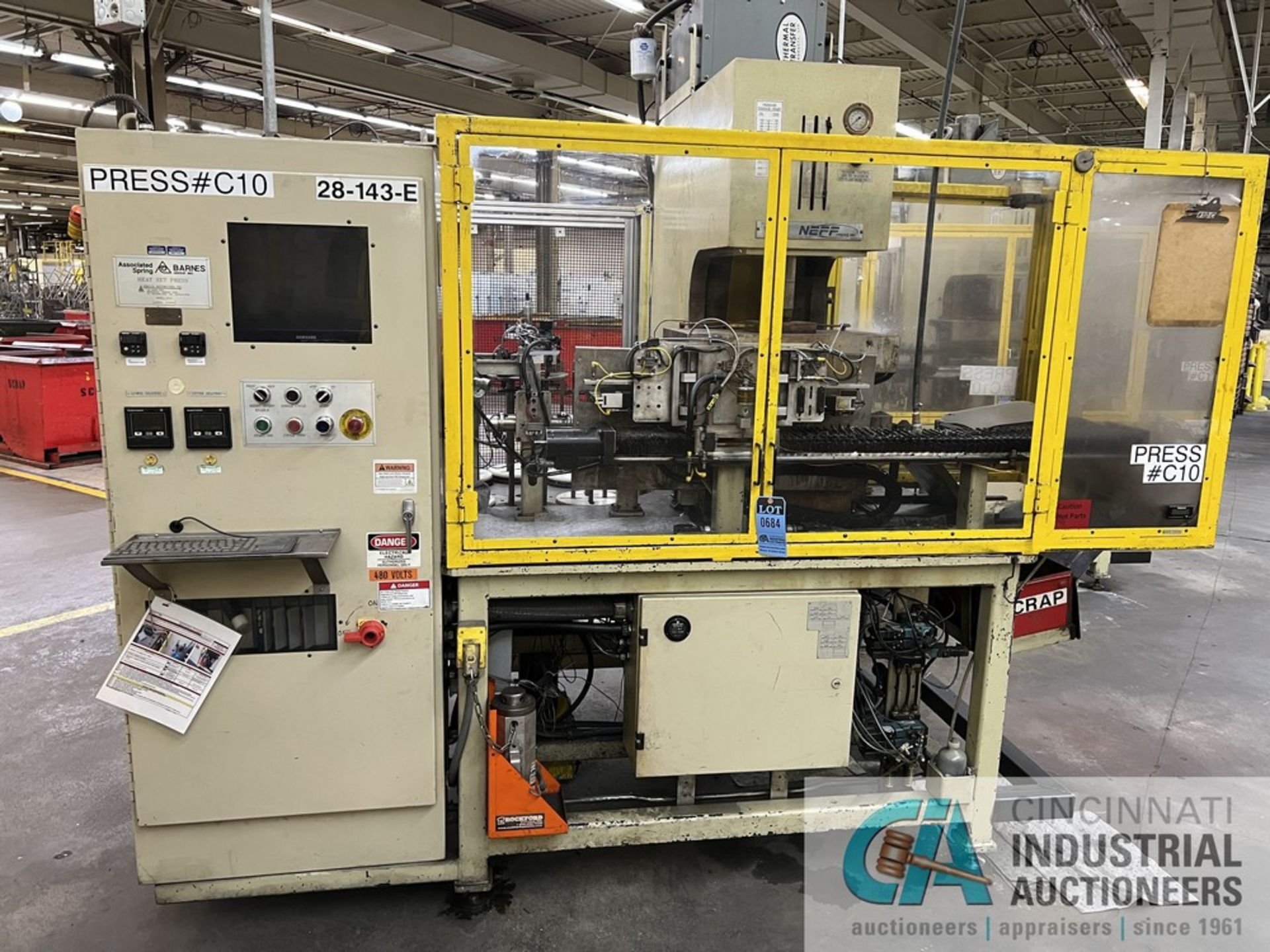 ABACUS AUTOMATION MODEL 2572 HEAT SET PRESS LINE; S/N 01459, CONSISTING OF NEFF HEATED PLATEN PRESS; - Image 2 of 13
