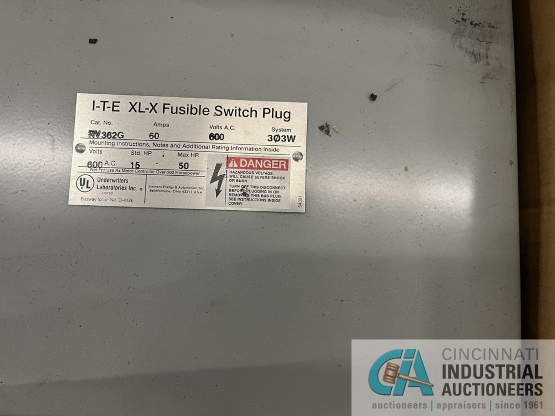 SKID OF ELECTRIC FUSIBLE SWITCH PLUG BOXES; GE, ITE - Image 4 of 6