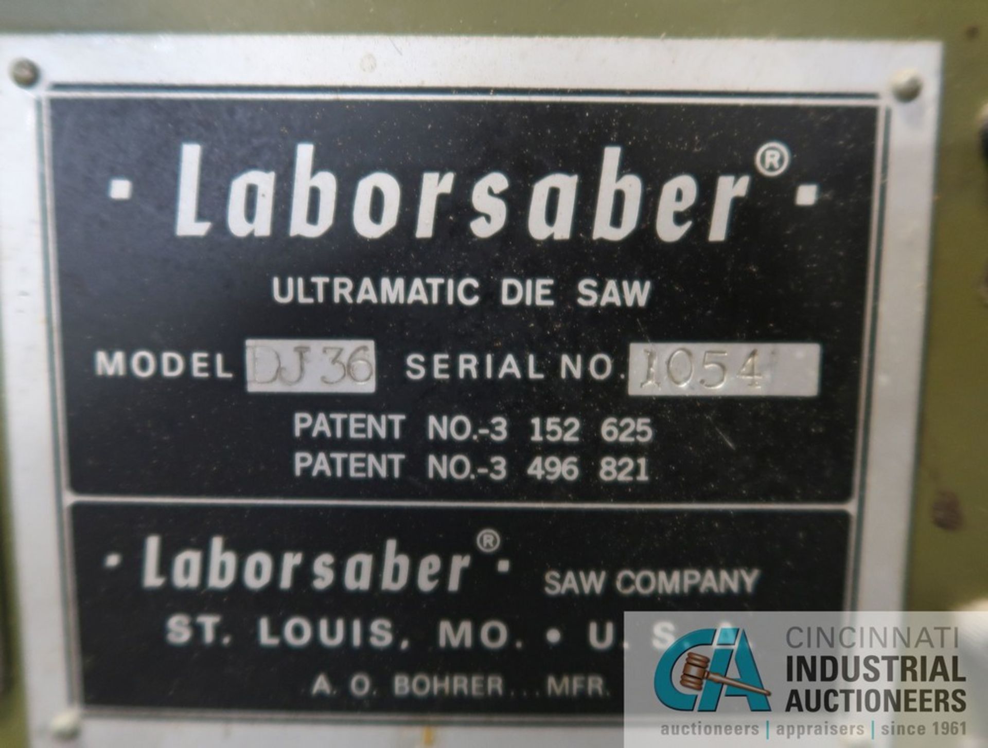 LABORSABER MODEL DJ36 ULTRAMATIC DIE SAW; S/N 1054 - Image 6 of 6