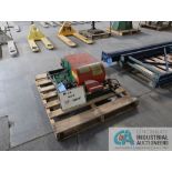 SWEED MODEL 450AB BANDING SCRAP CHOPPER; S/N 16450, WITH (1) SECTION PALLET RACK FOR MOUNTING
