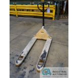 5,000 LB. CAPACITY CROWN MODEL PTH50 HAND HYDRAULIC PALLET TRUCK, 48" FORKS