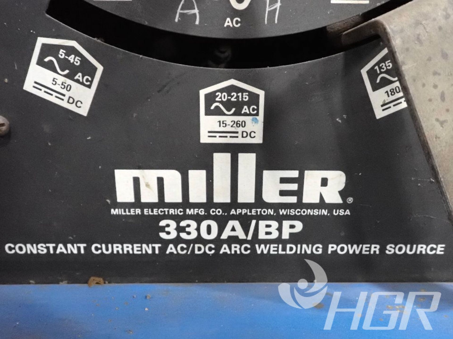 MILLER WELDER, Model 330A/BP, Date: n/a; s/n JG113749, Approx. Capacity: 18KW, Power: 1/60/200/230/ - Image 4 of 25