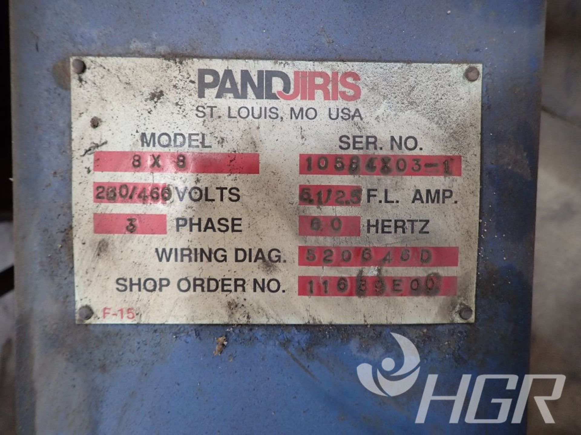 PANDJIRIS WELDING POSITIONER , Model 8X8, Date: n/a; s/n 10584803-1, Approx. Capacity: n/a, Power: - Image 15 of 25