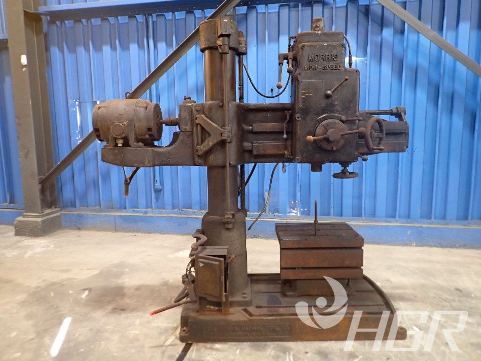 MORRIS RADIAL ARM DRILL, Model n/a, Date: n/a; s/n G570, Approx. Capacity: 9"X4', Power: n/a, - Image 2 of 13