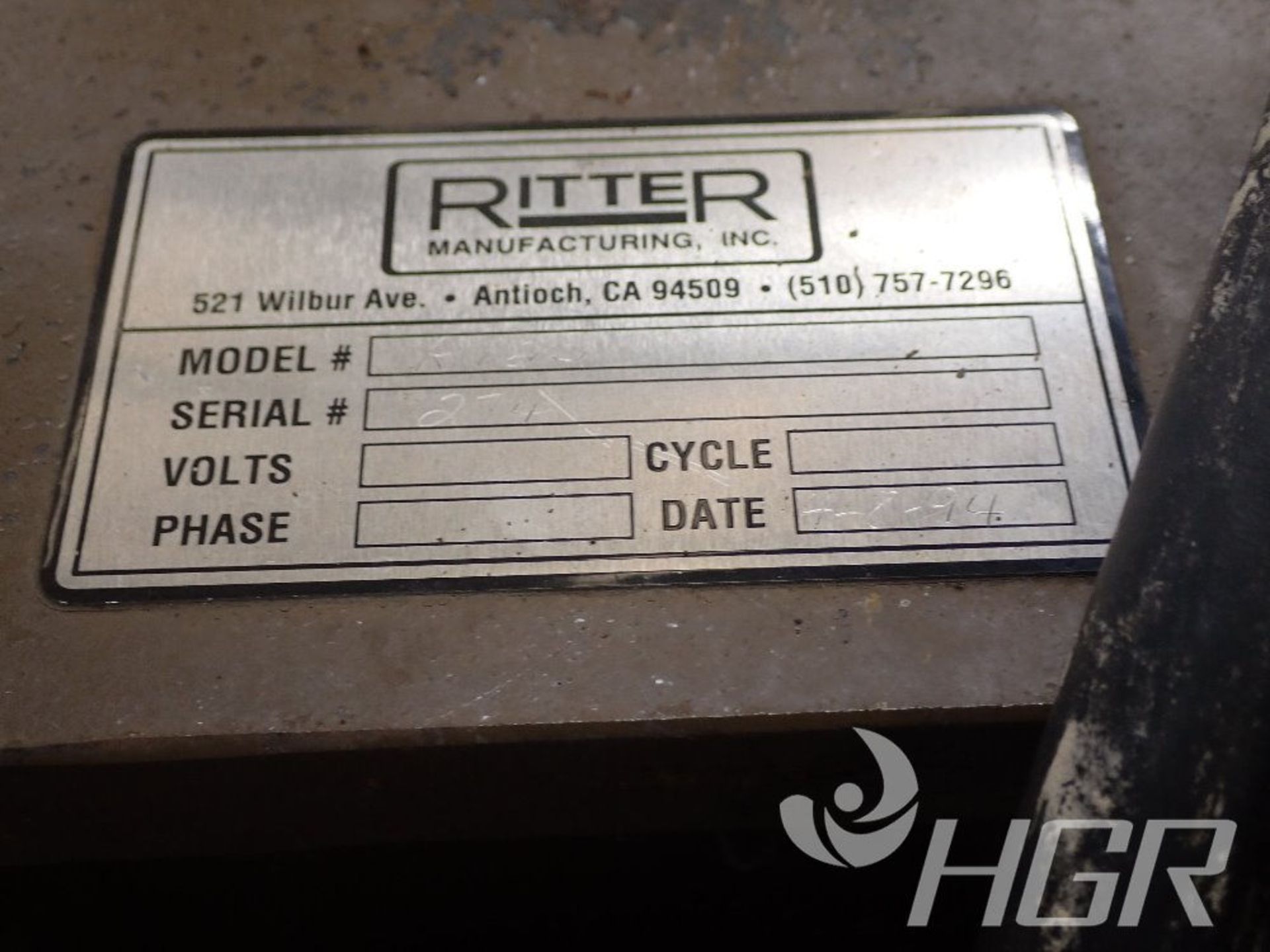 RITTER LINE BORING MACHINE, Model R123, Date: n/a; s/n 274, Approx. Capacity: n/a, Power: 3/60/ - Image 6 of 12