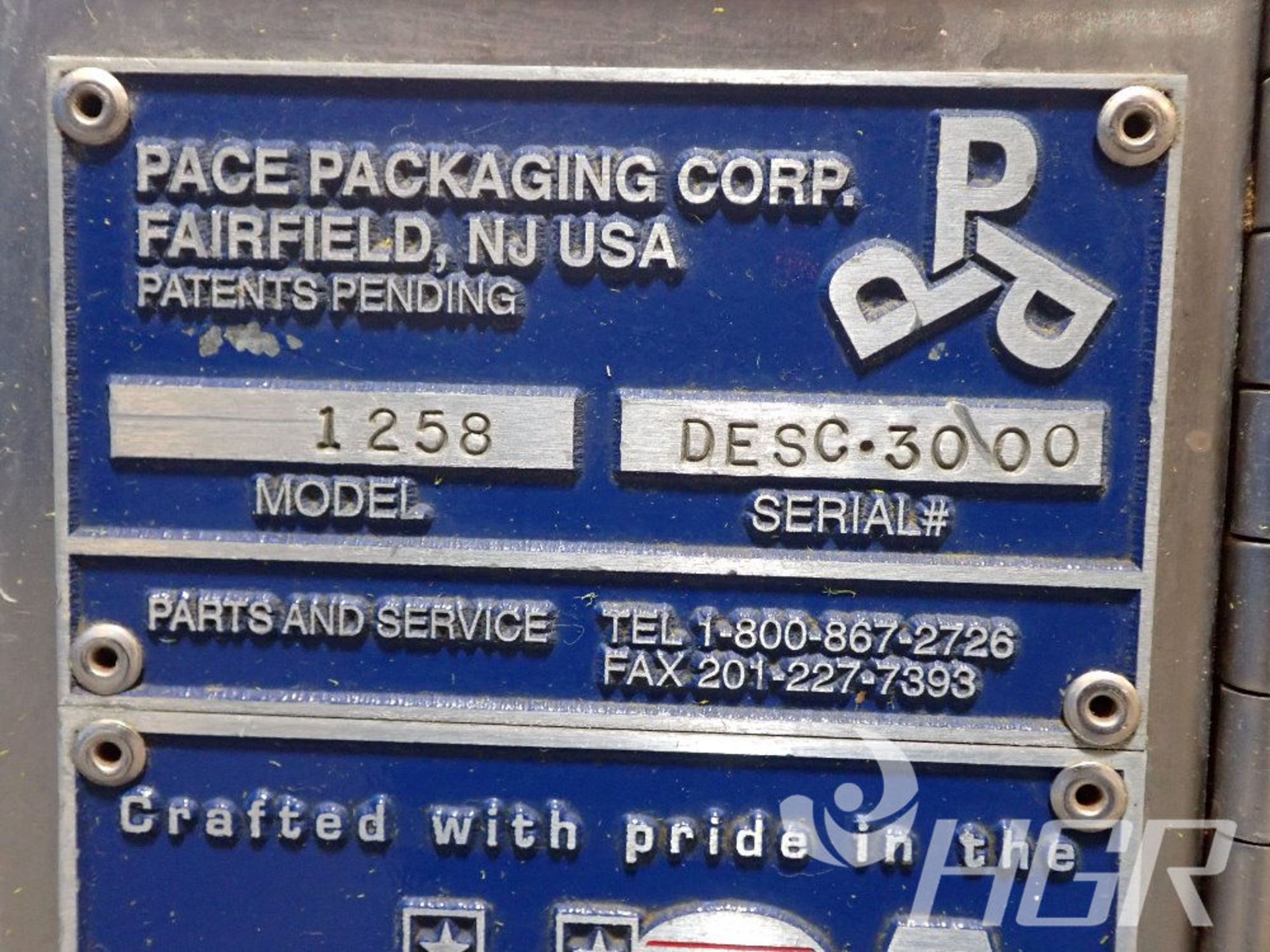 PACE PACKING CORP DESSICANT DISPENSER, Model DESC-3000, Date: n/a; s/n 1258, Approx. Capacity: n/ - Image 4 of 25