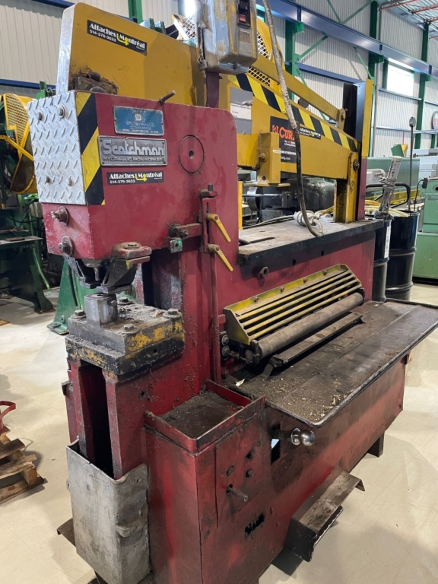 SCOTCHMAN 50 TON IRONWORKER MOD: 50, WITH ANGLE SHEAR PUNCHES AND DIES ** LOCATED IN VAUDREUIL