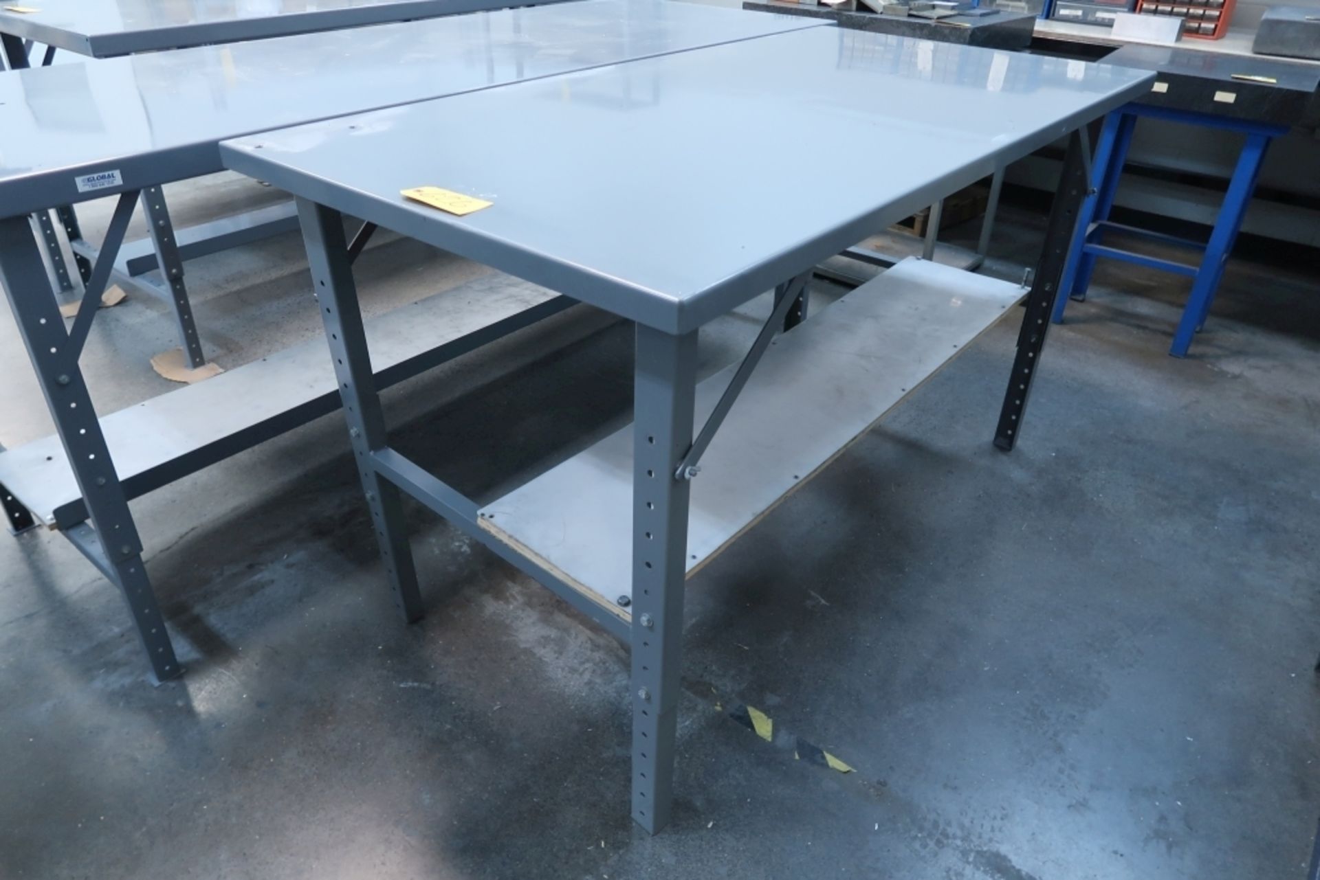 36''X72'' STEEL WORK TABLE WITH ADJUSTABLE HEIGHT