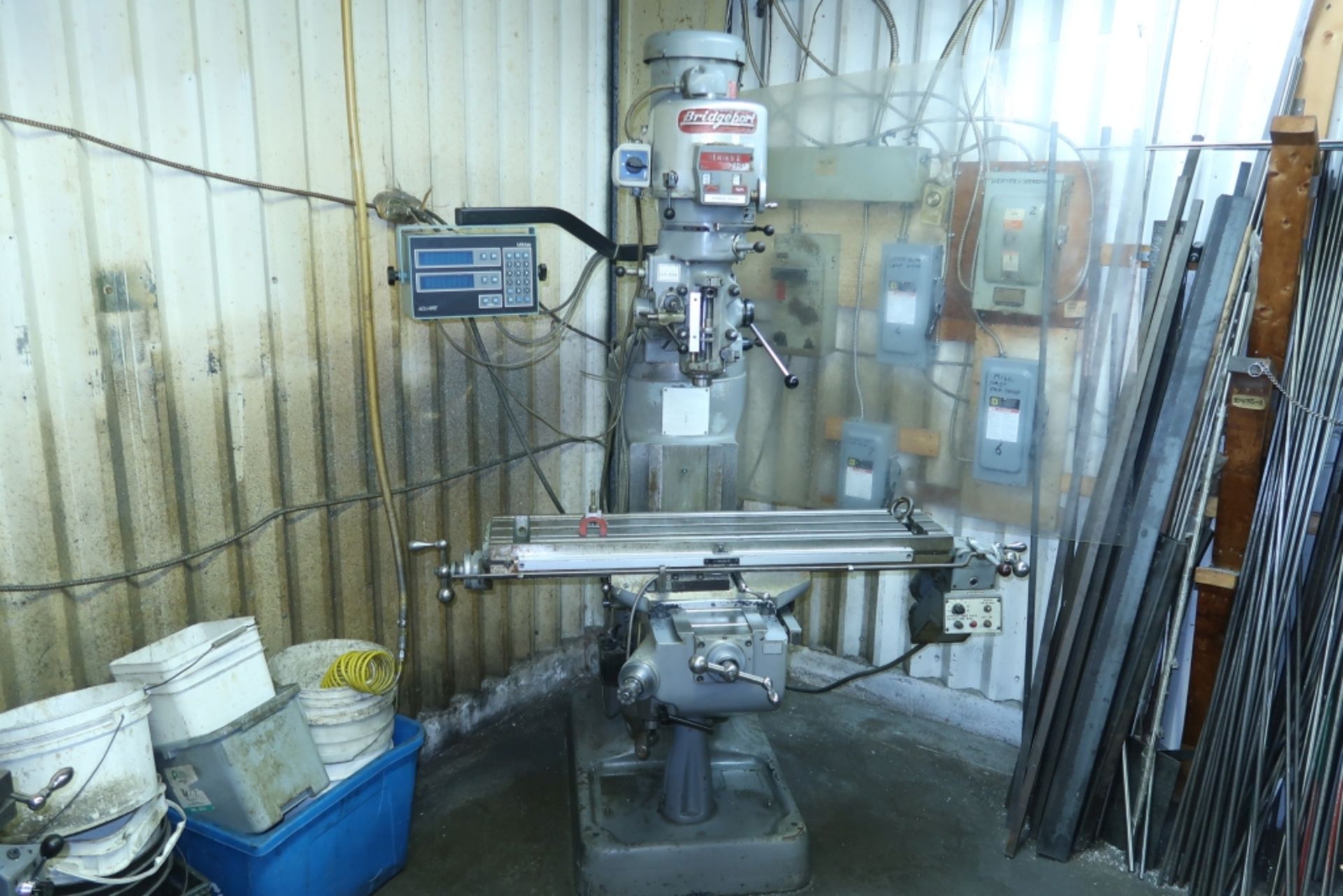 BRIDGEPORT SERIES I MILLING MACHINE, 9''X42'' TABLE, RAPIDE TRAVERS POWER FEED, ACU-RITE 2 AXE