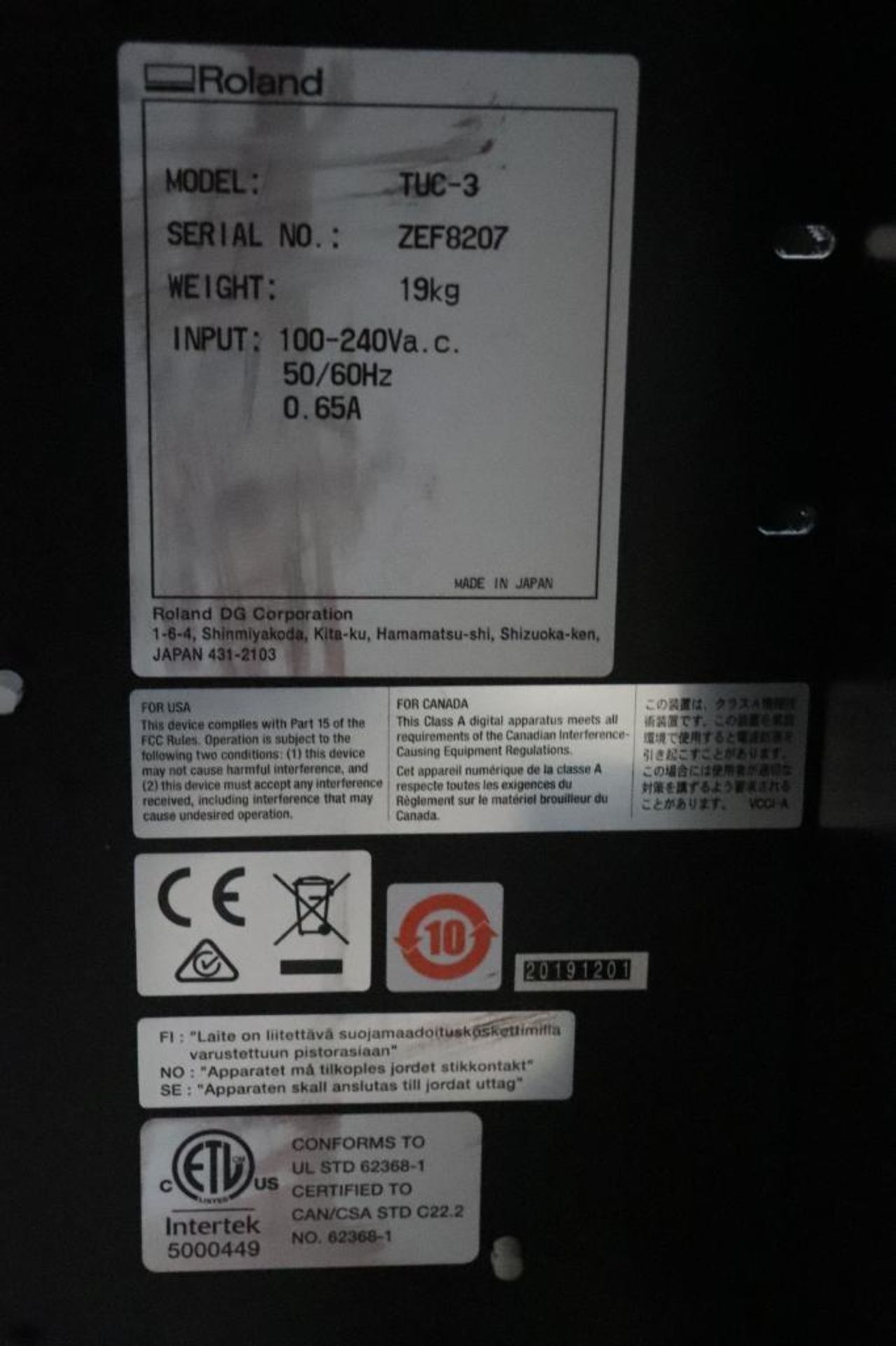 Roland Texart XT-640 Dye-Sublimation printer - Image 12 of 12