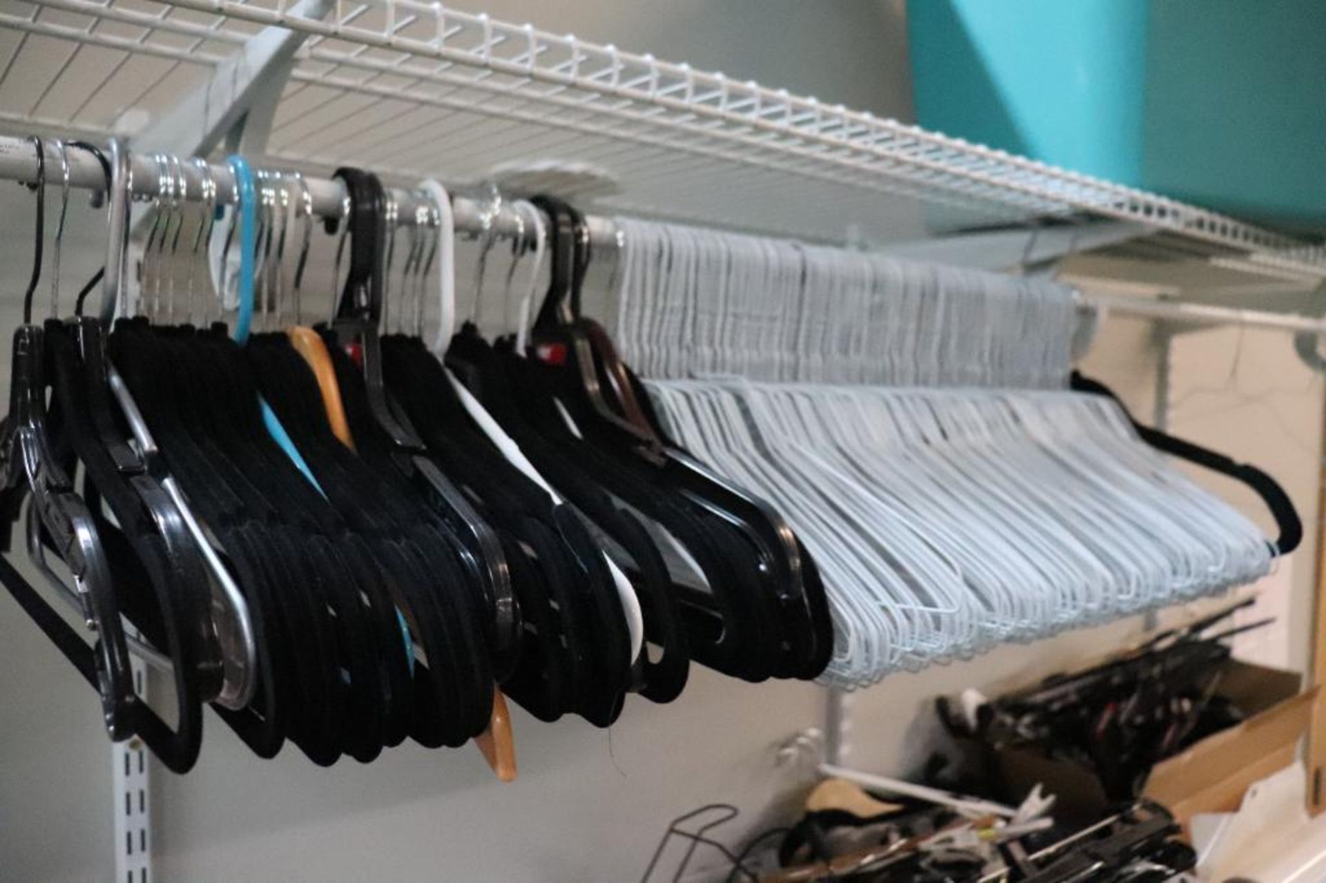 Closet shelving w/ hangers - Image 3 of 7