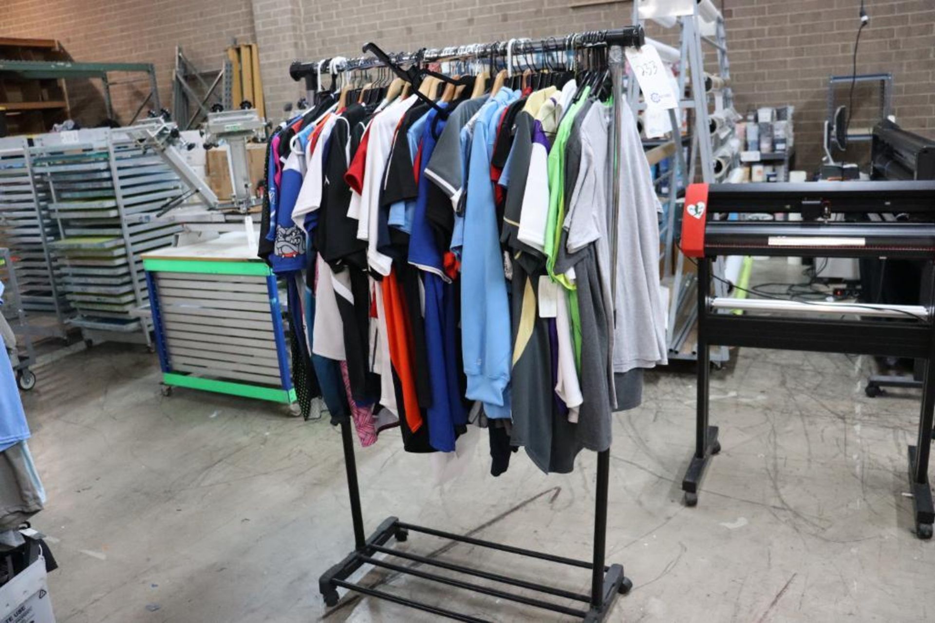 Clothing rack with shirts - Image 6 of 6