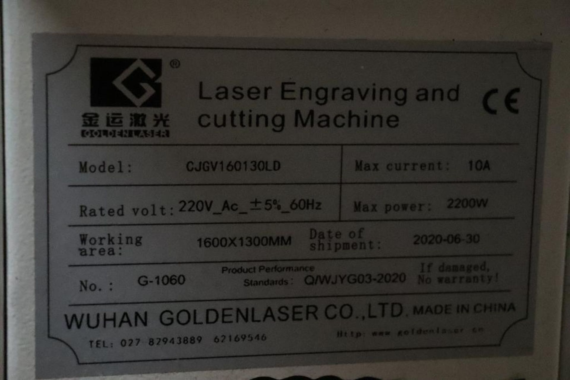 Golden Laser CJGV160130LD Vision Scan On-the-fly Laser Cutting Machine - Image 22 of 24