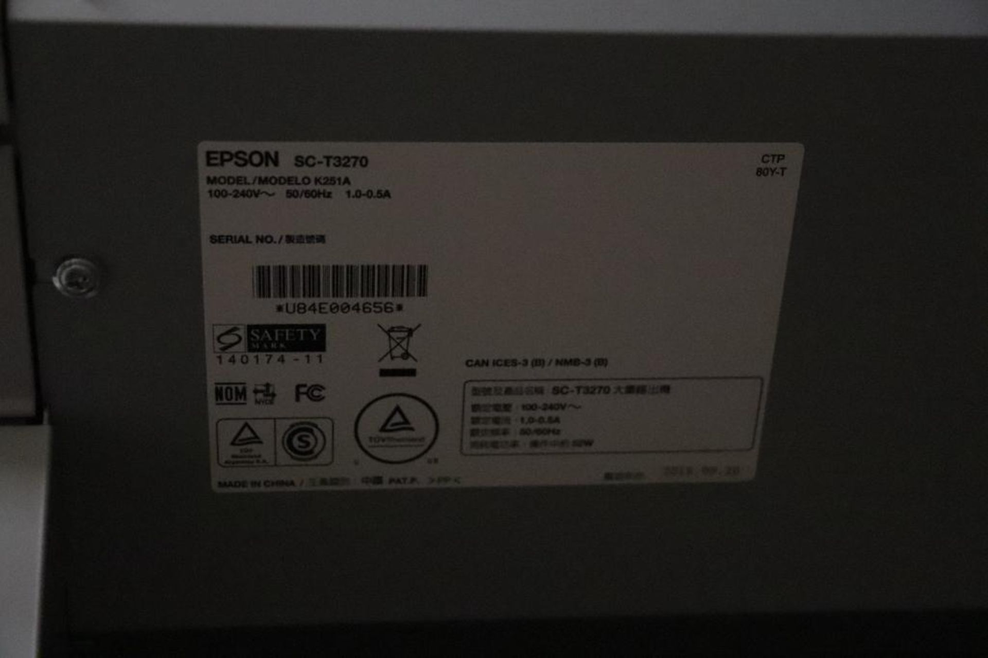Epson SureColor T3270 Inkjet wide format printer - Image 9 of 13