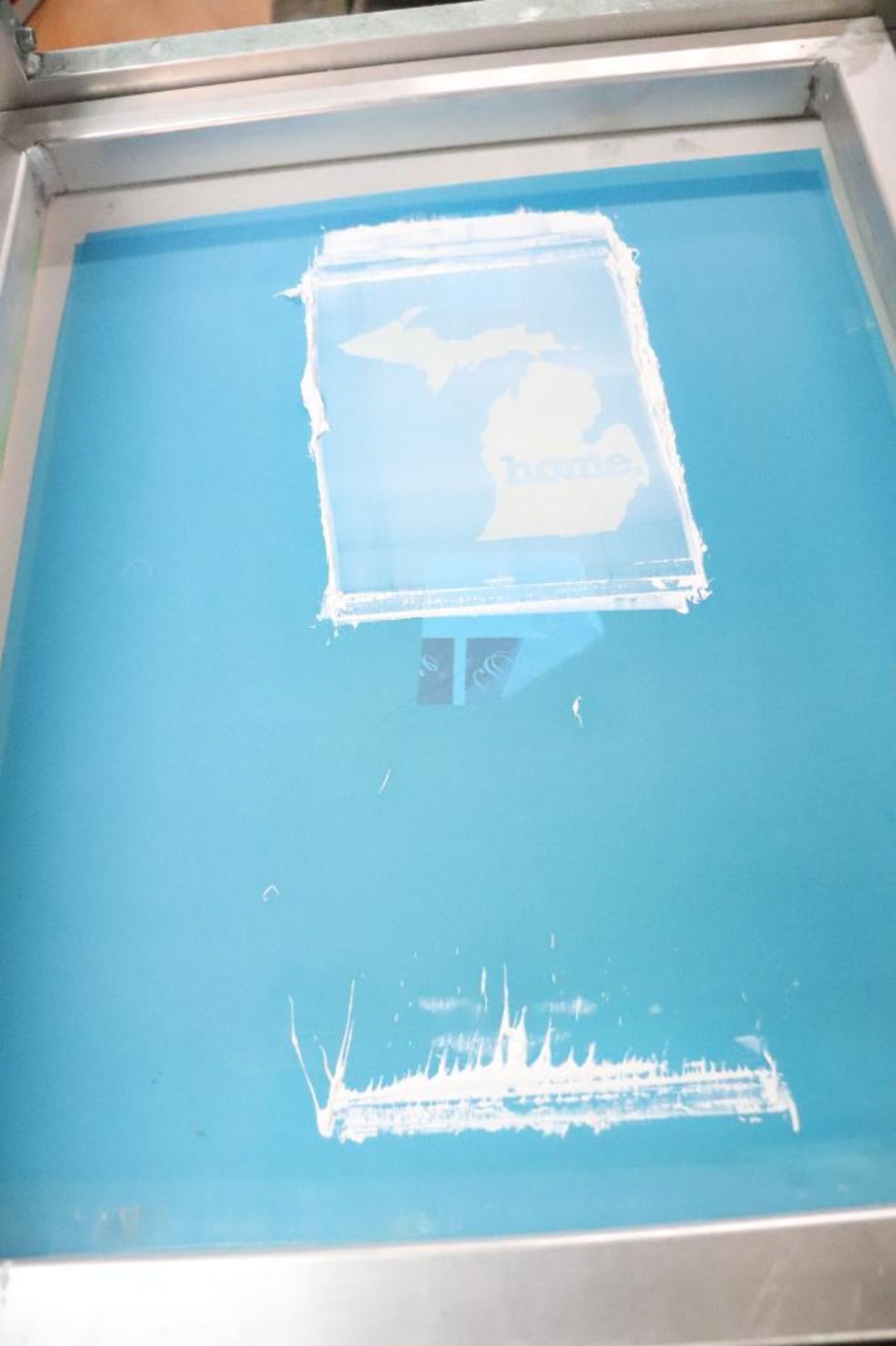 Screen printing frames w/ rack - Image 2 of 4