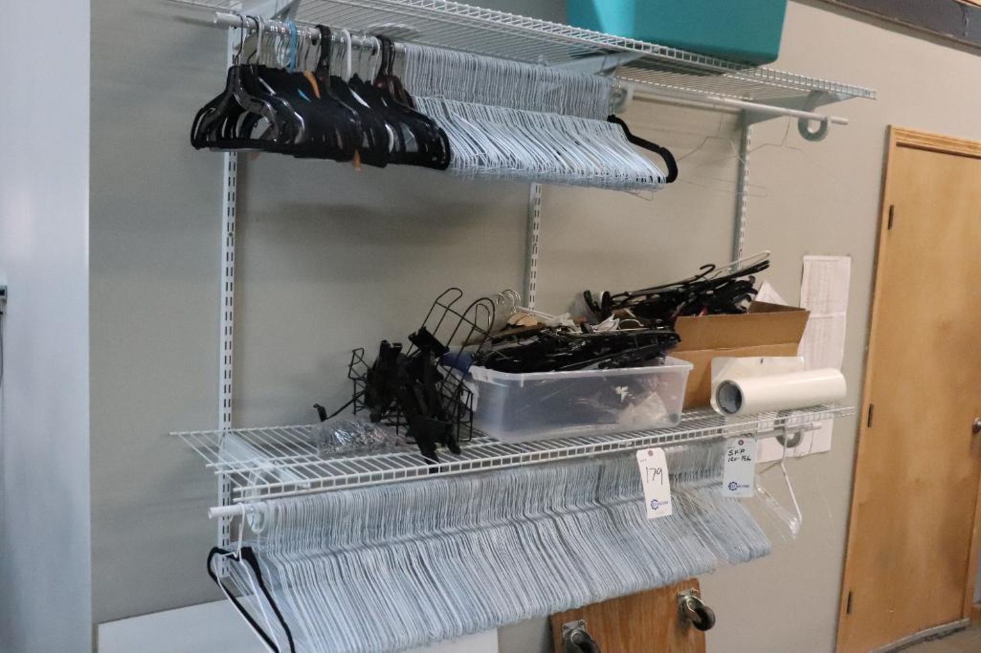 Closet shelving w/ hangers